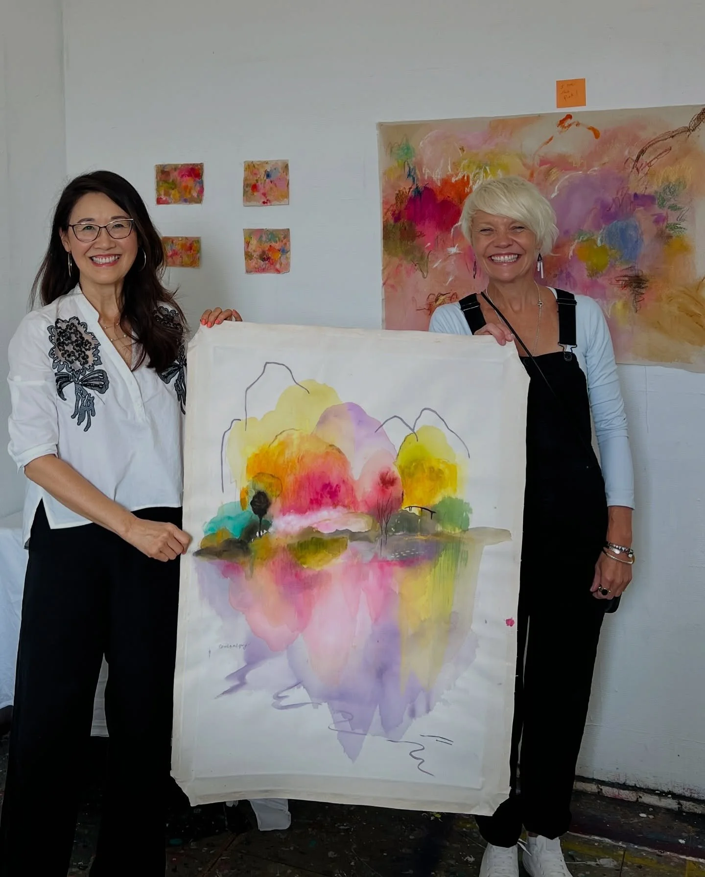 &ldquo;Heart Glow&rdquo; 
91 x 61 cm Acrylic &amp; Soft Pastel 

Now part of the Permanent Collection, Ch&acirc;teau d&rsquo;Orquevaux, France

&ldquo;Heart Glow&rdquo; was a breakthrough piece where I leapt from the realistic colors of landscape int