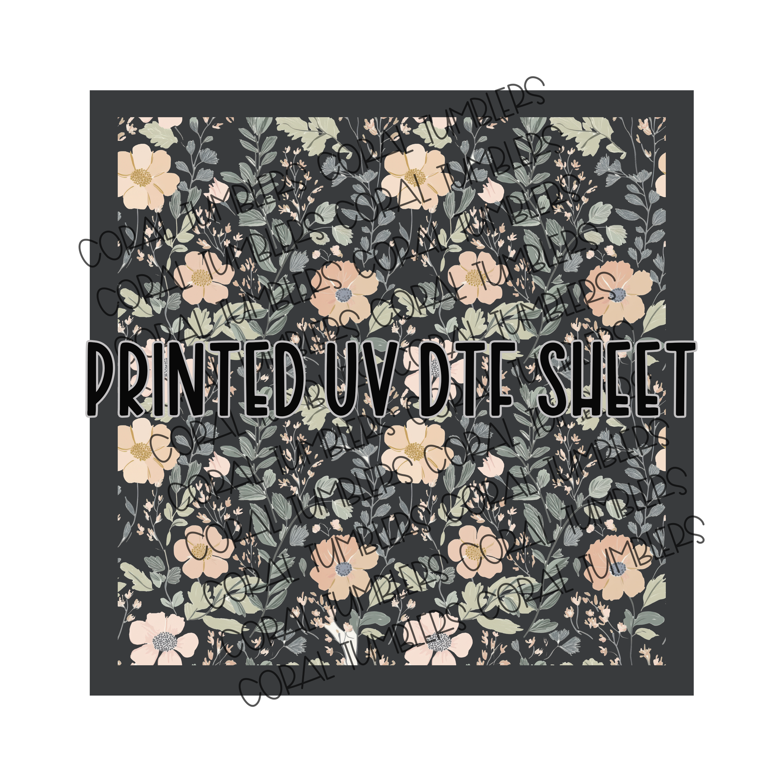 Sage Wildflower UV DTF Sheet