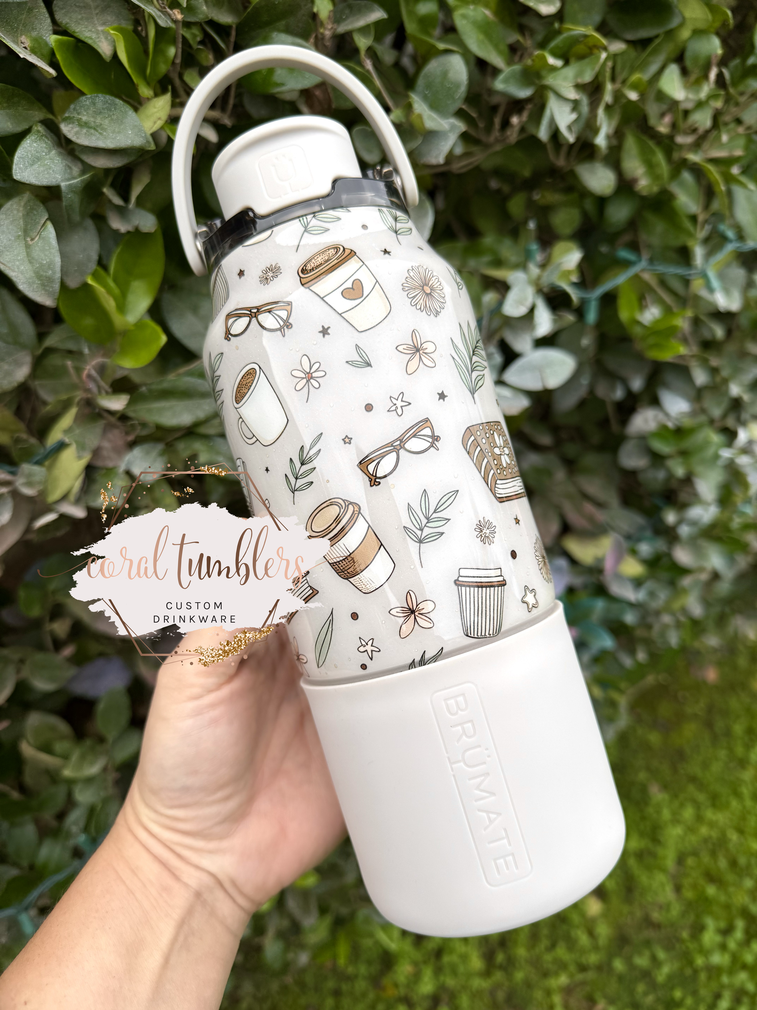 Books + Coffee BruMate Rise