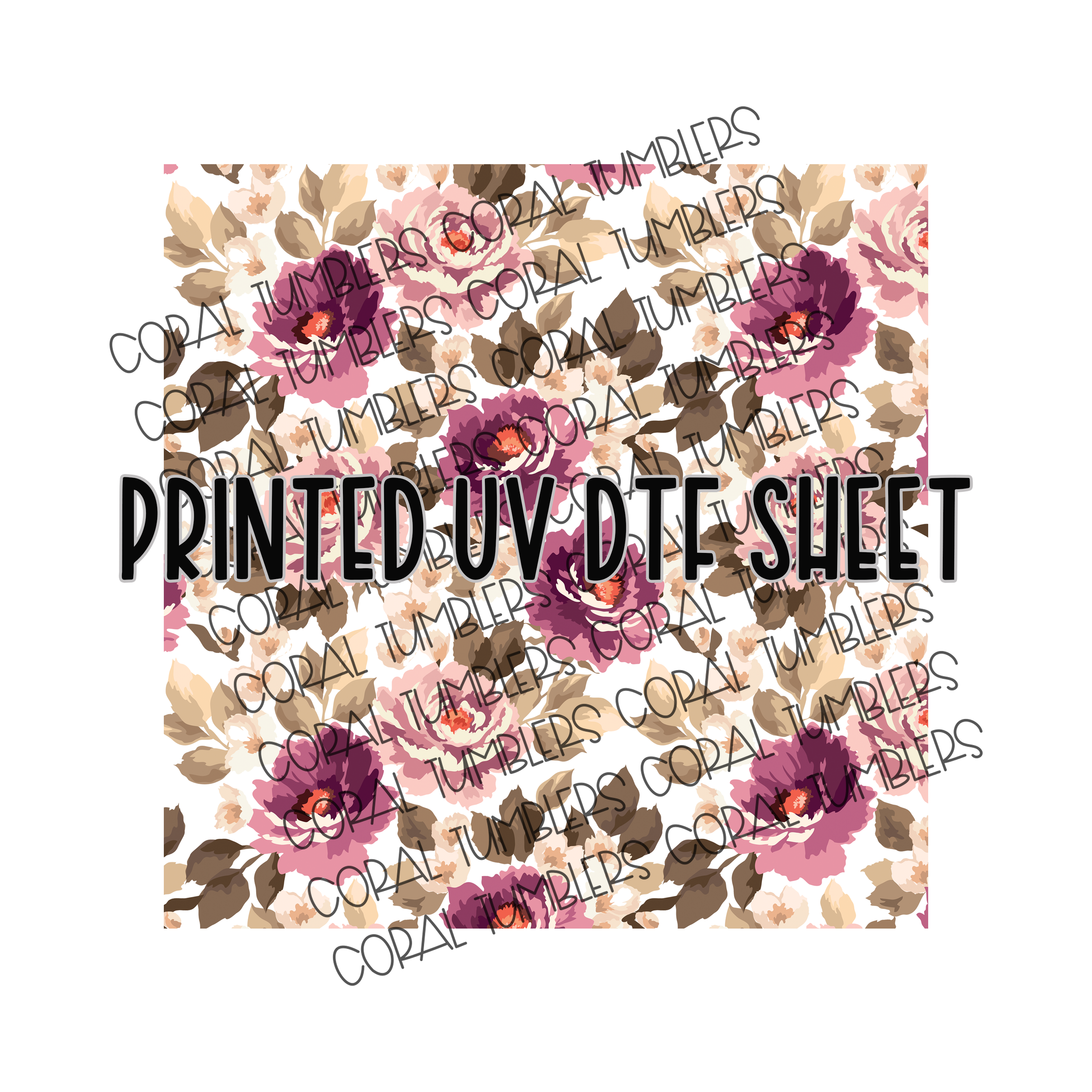 English Rose - Larger UV DTF Sheet