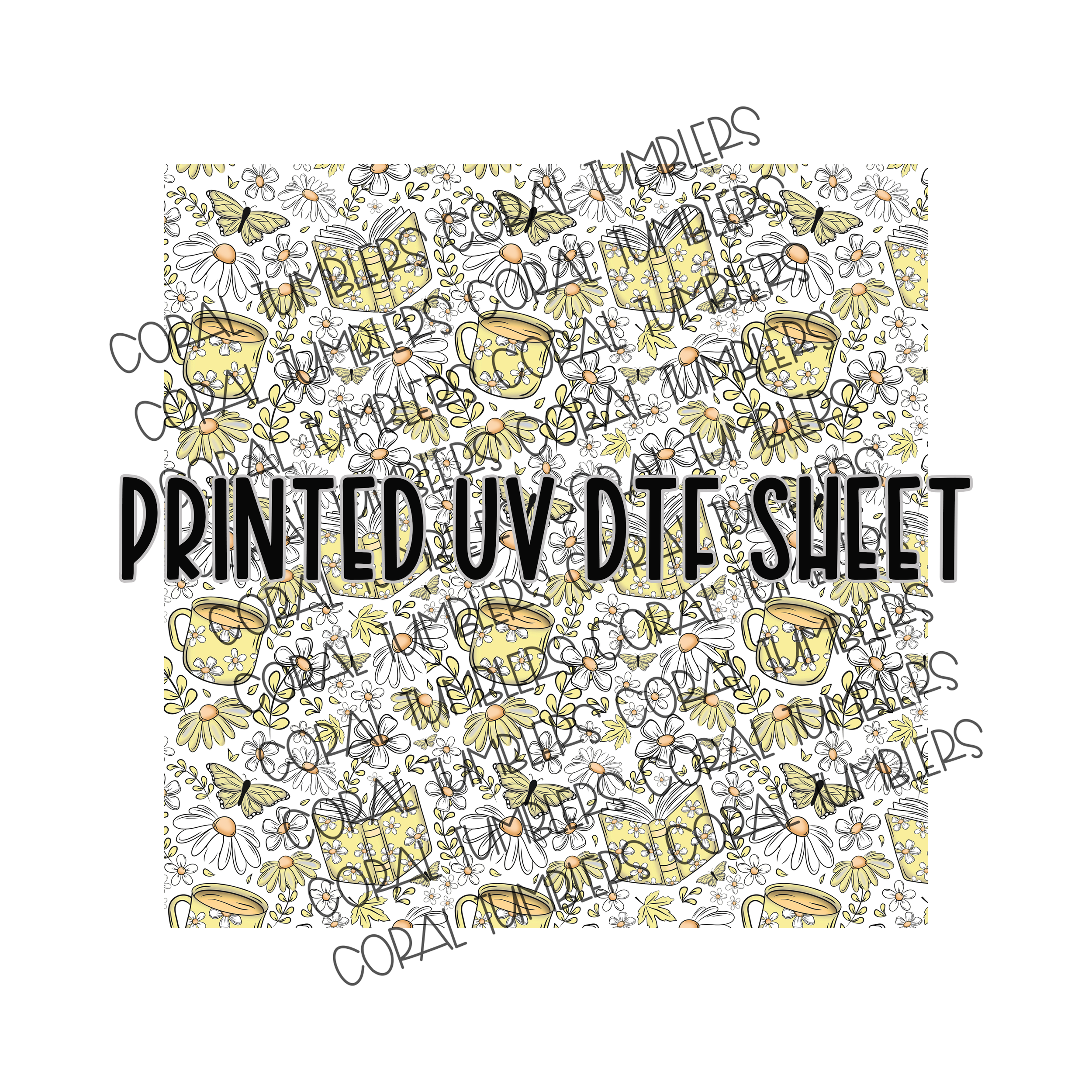 Daisy Books - Yellow UV DTF Sheet