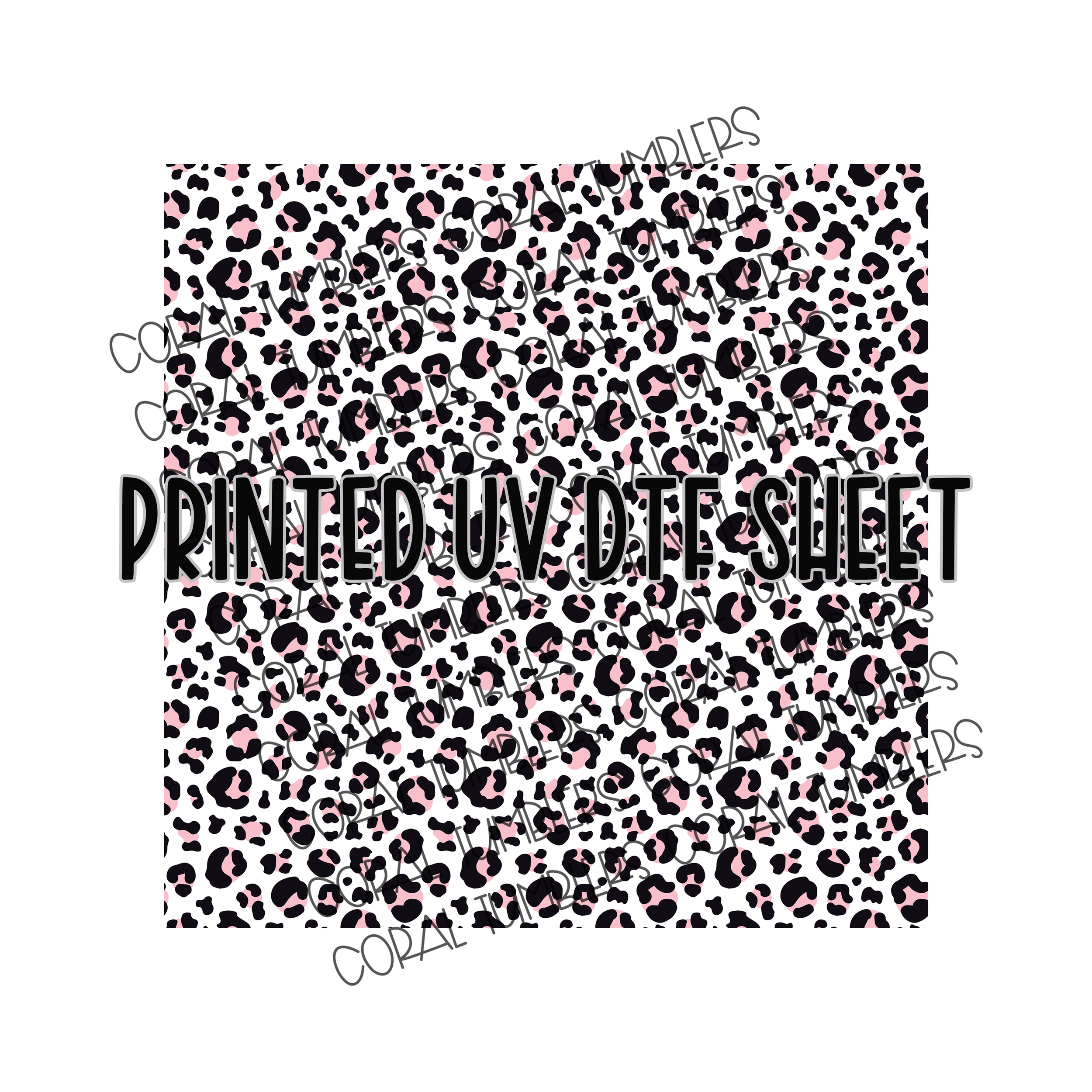 Leopard Light Pink UV DTF Sheet
