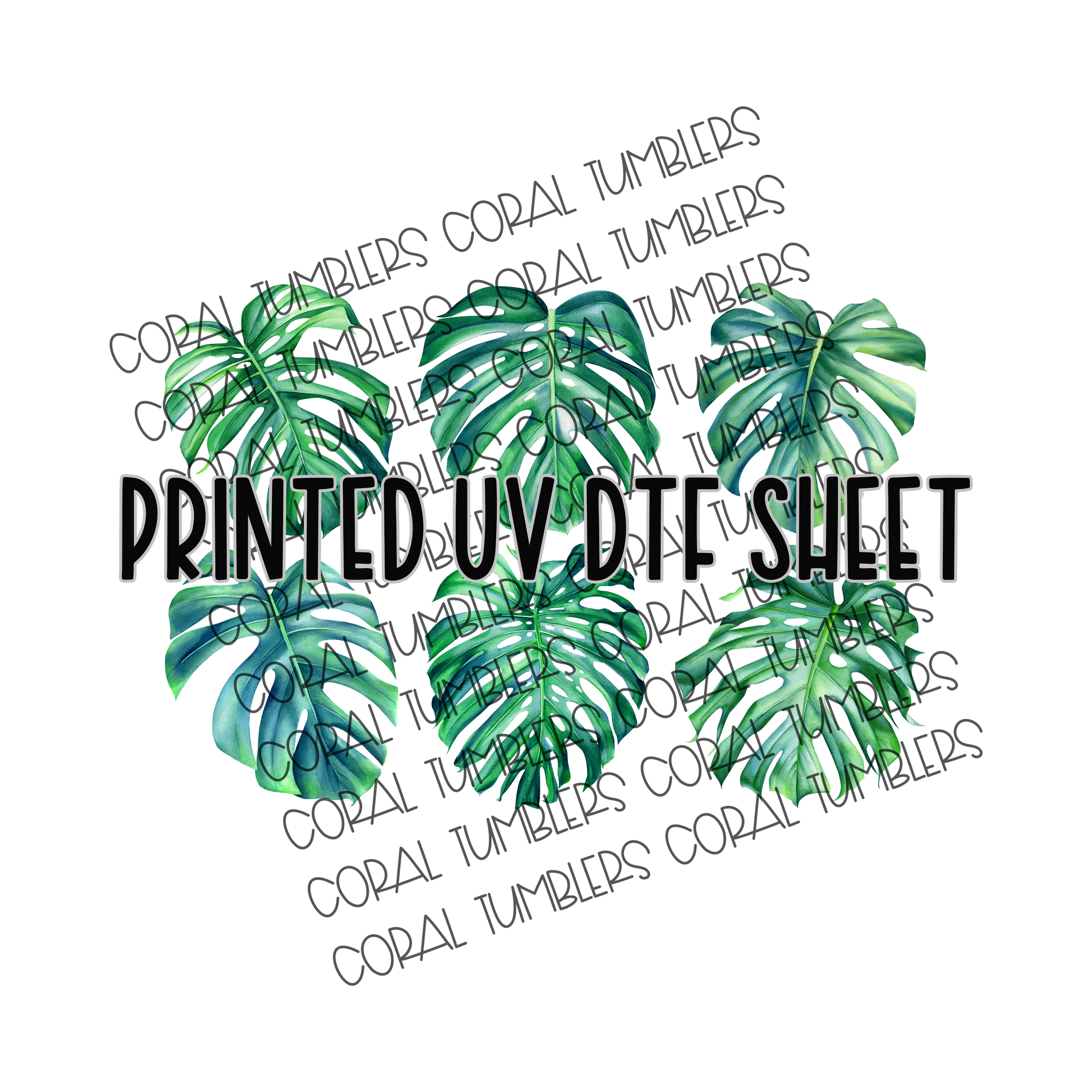 Monstera Leaves Element UV DTF Sheet