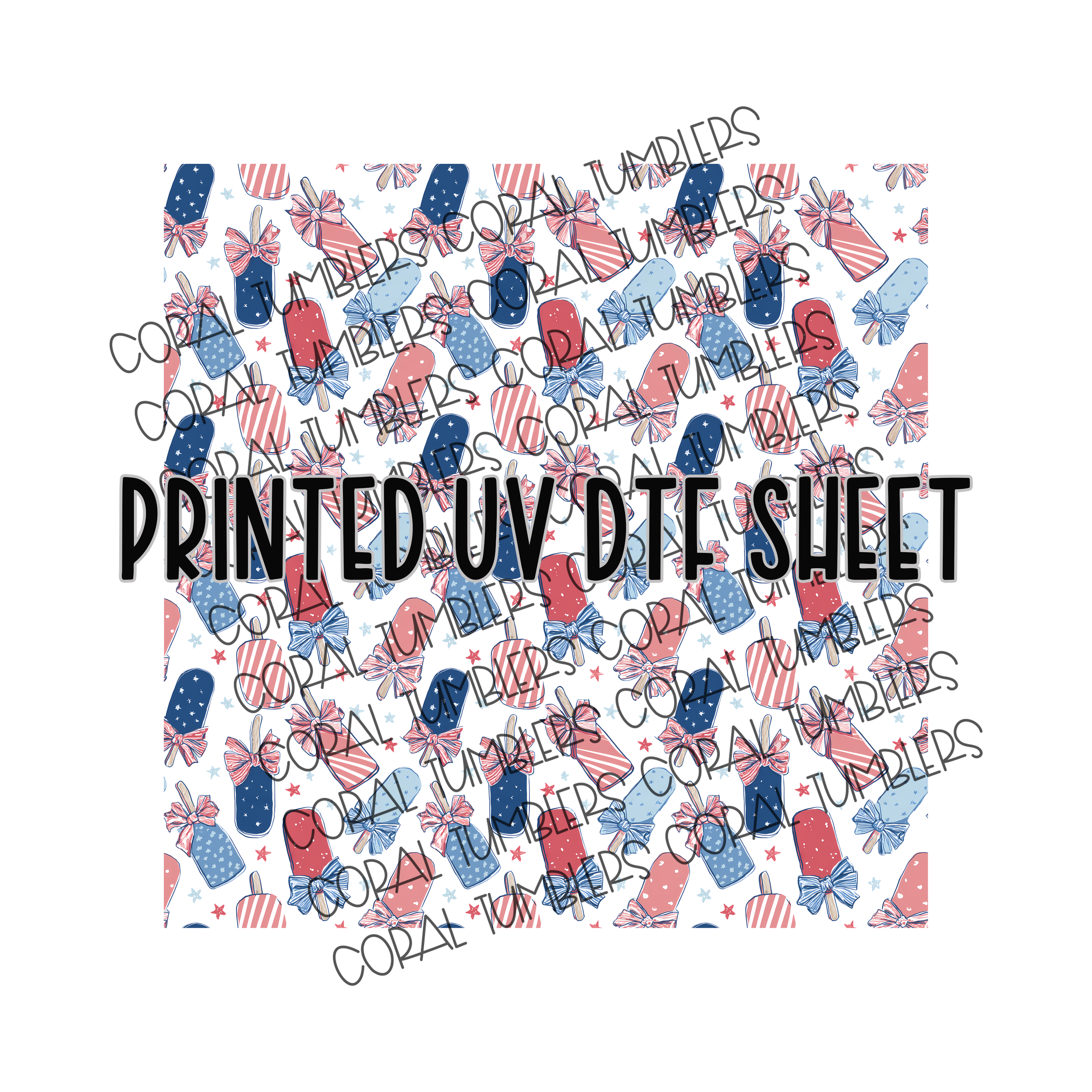 Summer Popsicles UV DTF Sheet