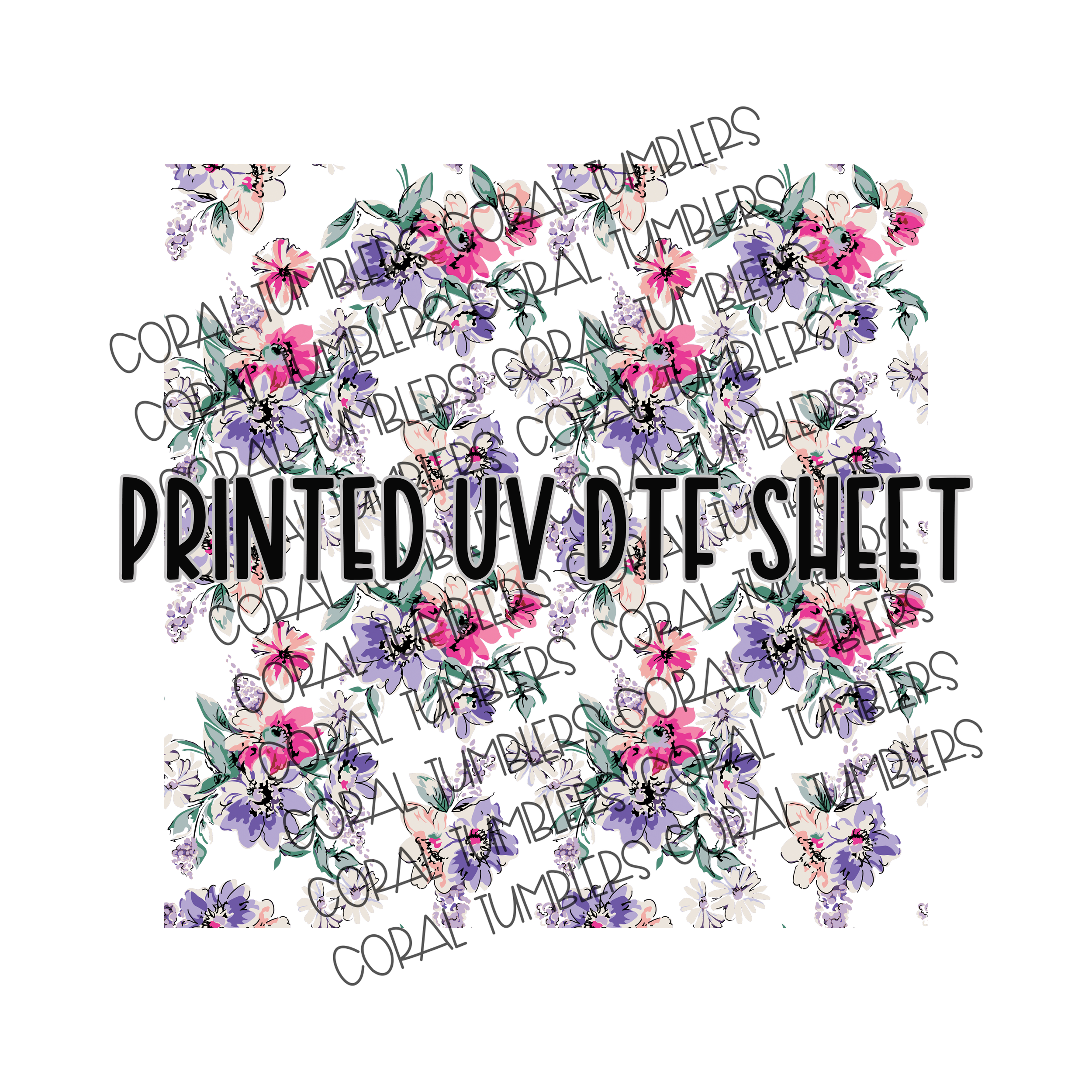 Lilac Sketches UV DTF Sheet