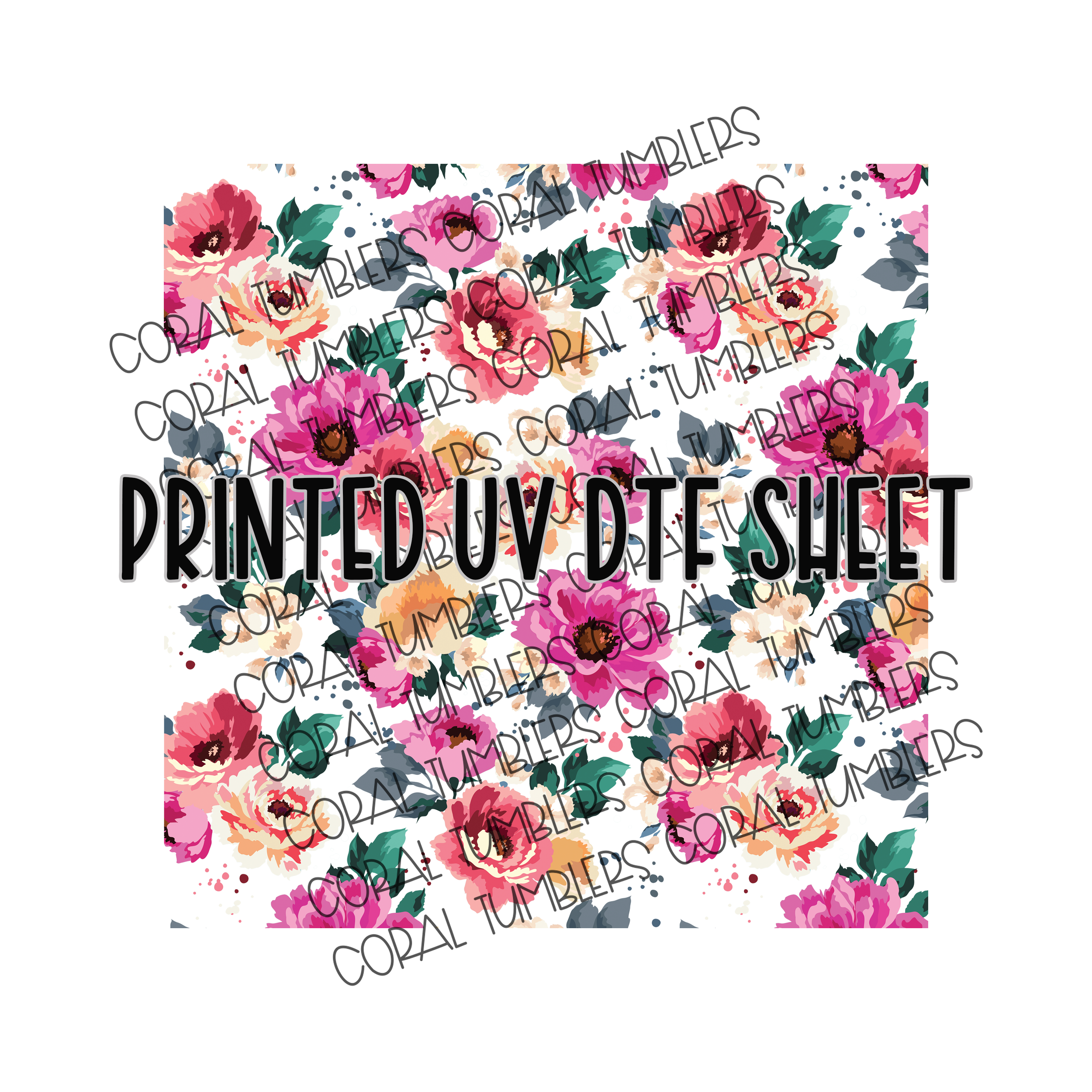 Cottage Bloom - Larger UV DTF Sheet