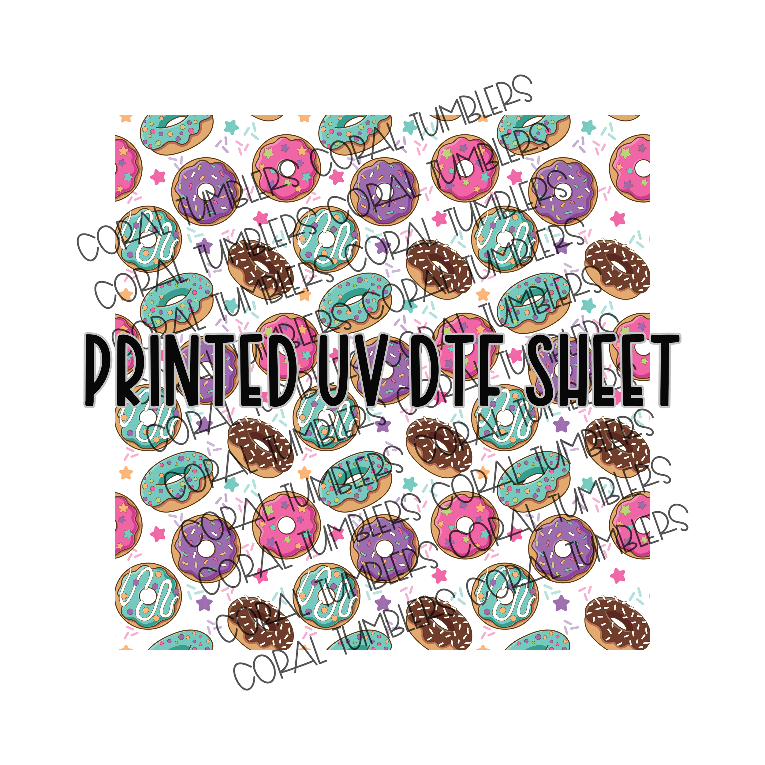 Donut Party UV DTF Sheet