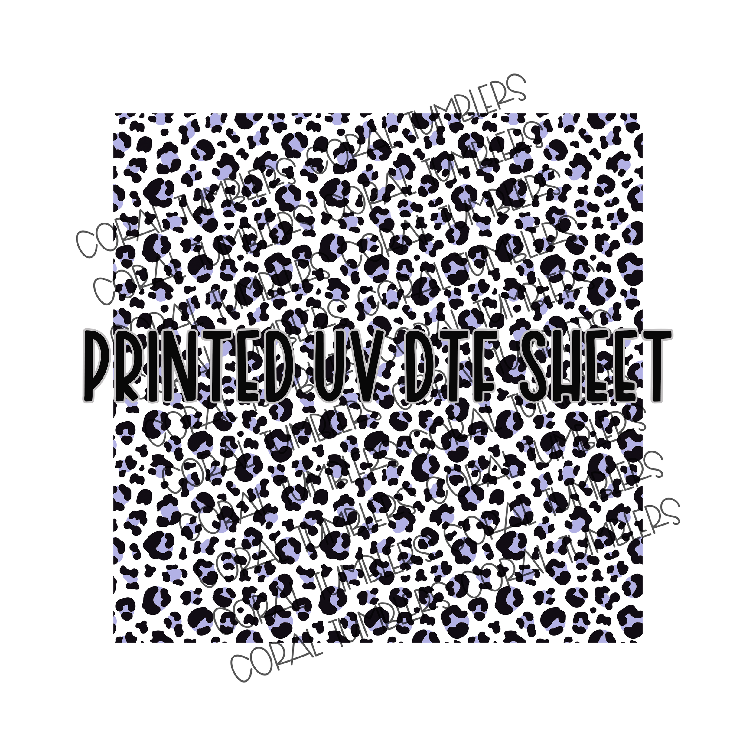 Leopard Periwinkle UV DTF Sheet