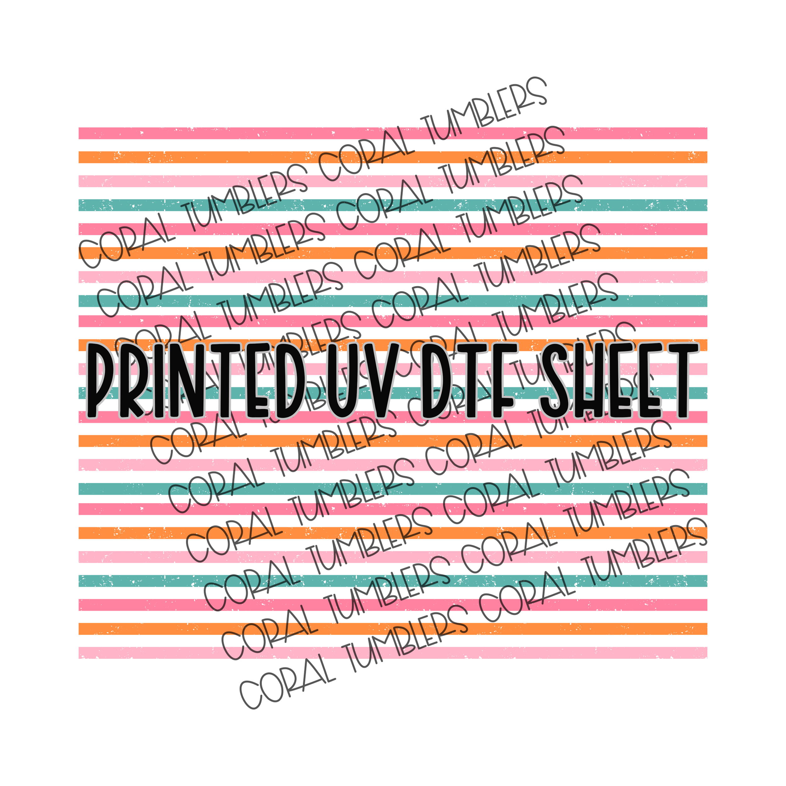 Retro Stripes UV DTF Sheet
