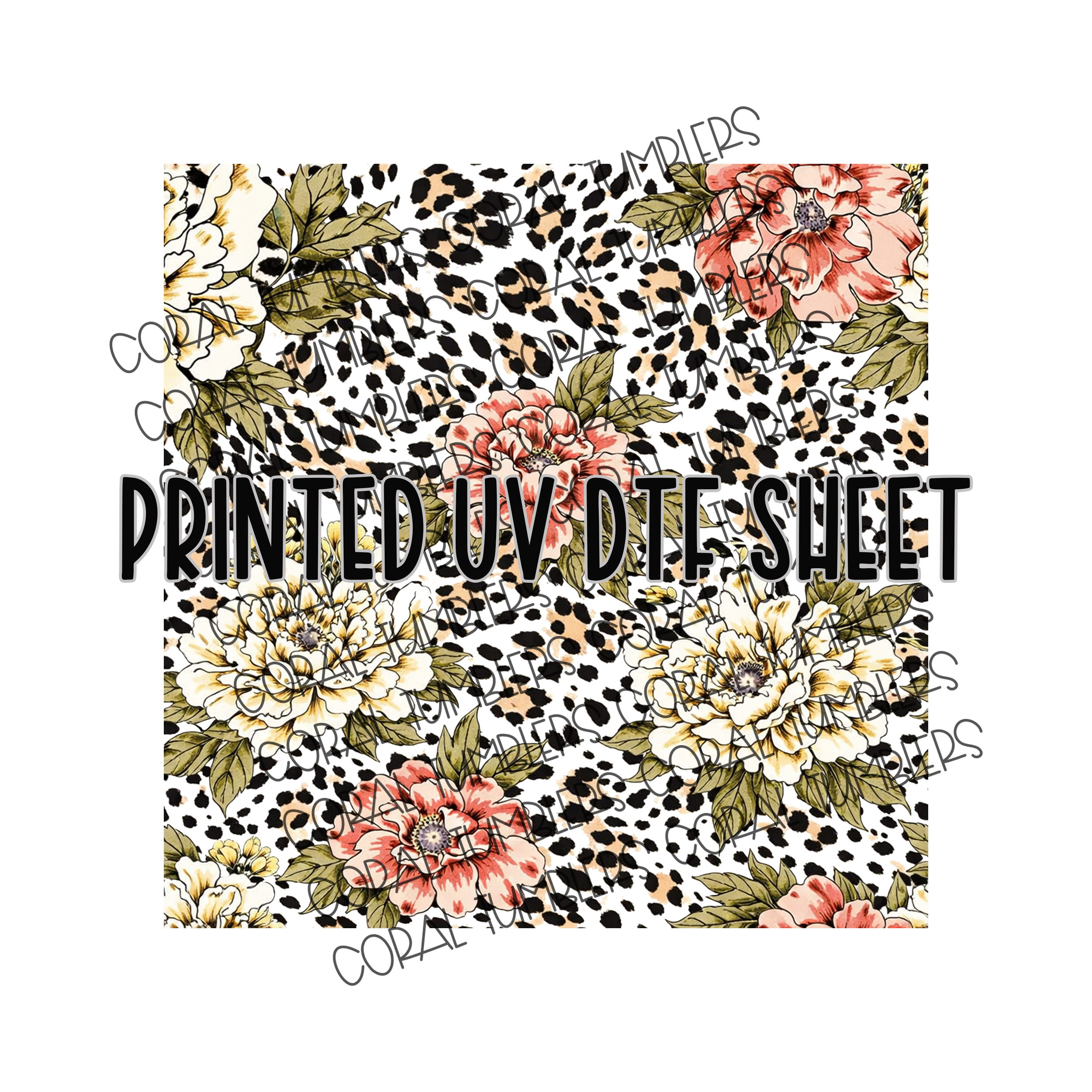 Peonies Gone Wild UV DTF Sheet