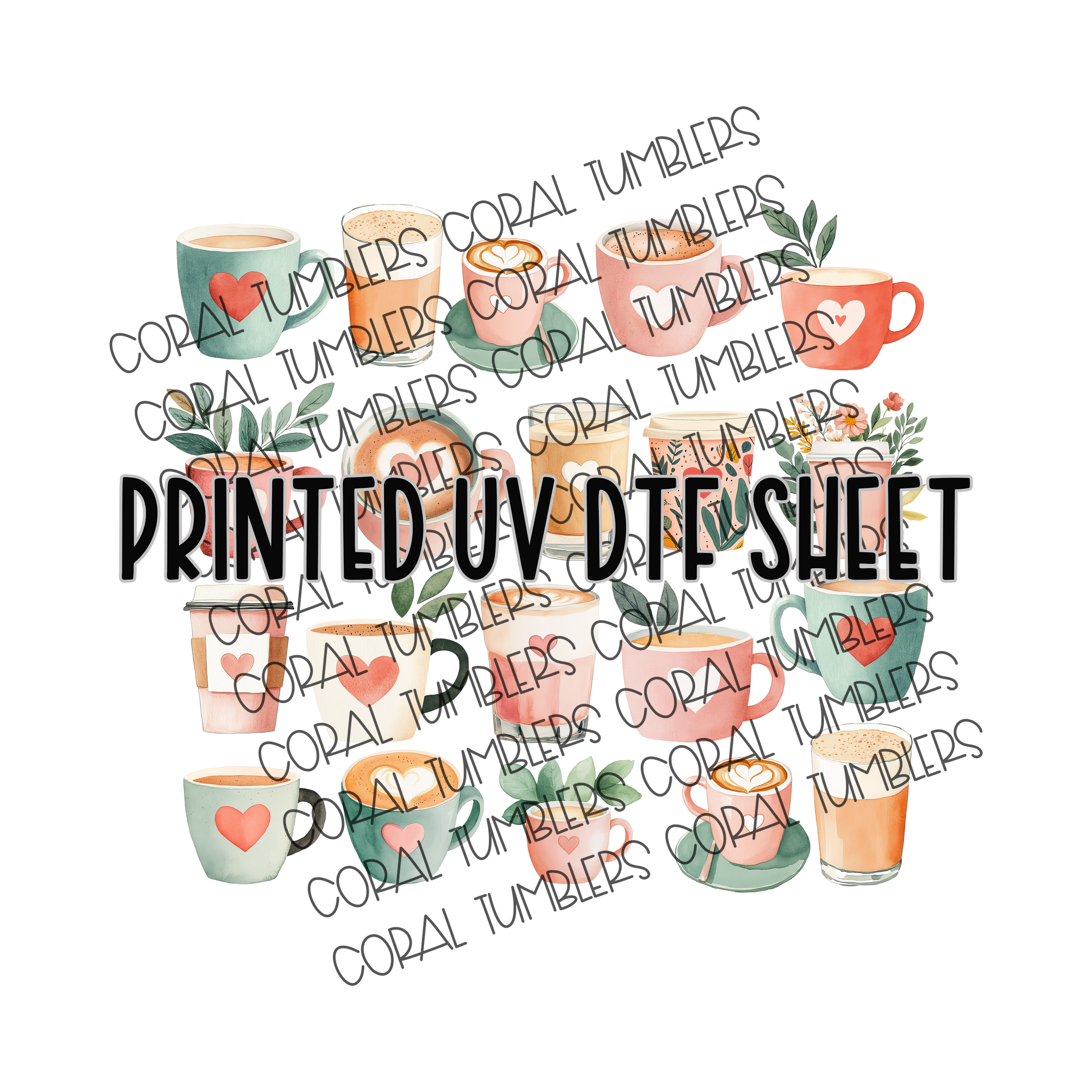 Boho Coffee UV DTF Sheet