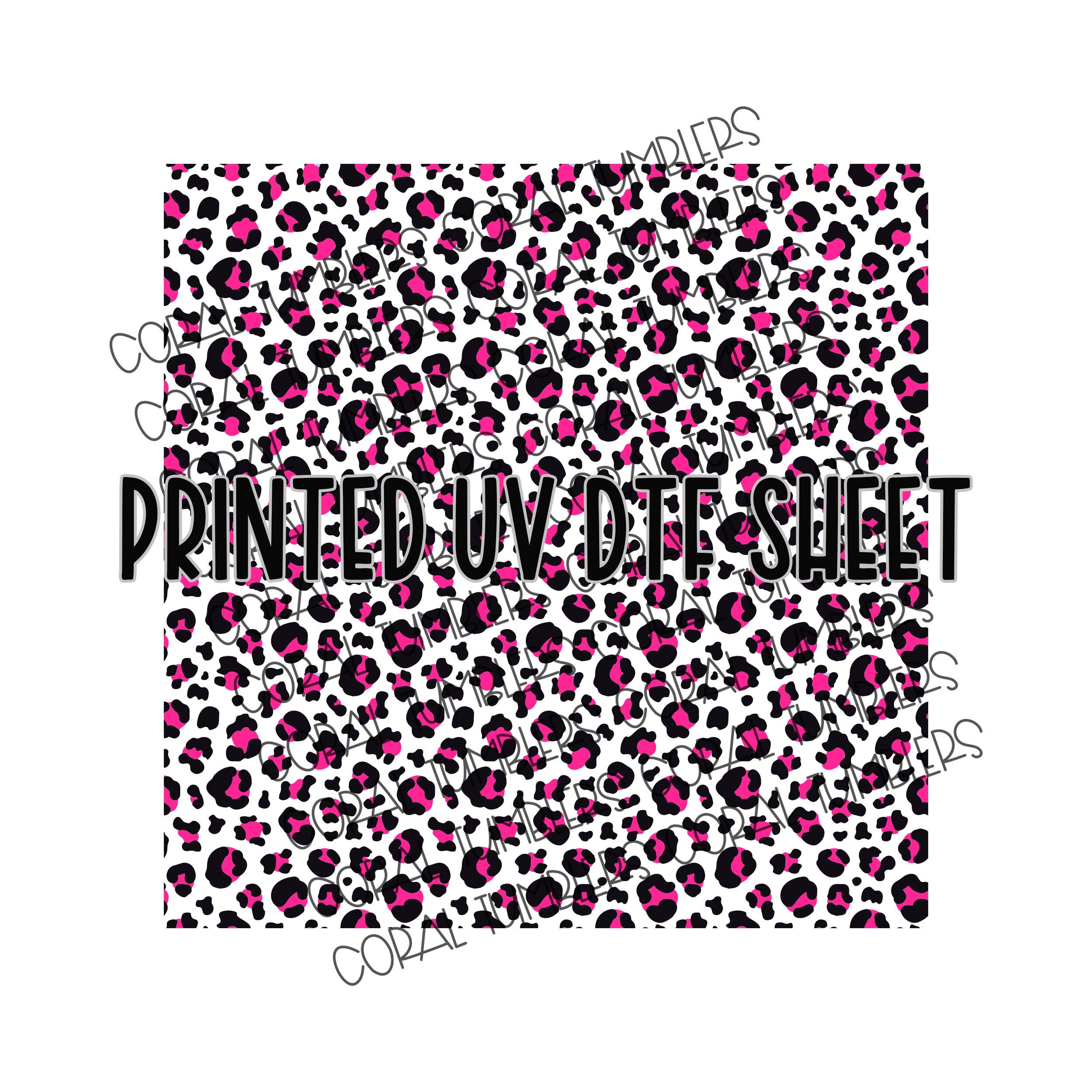 Leopard Hot Pink UV DTF Sheet