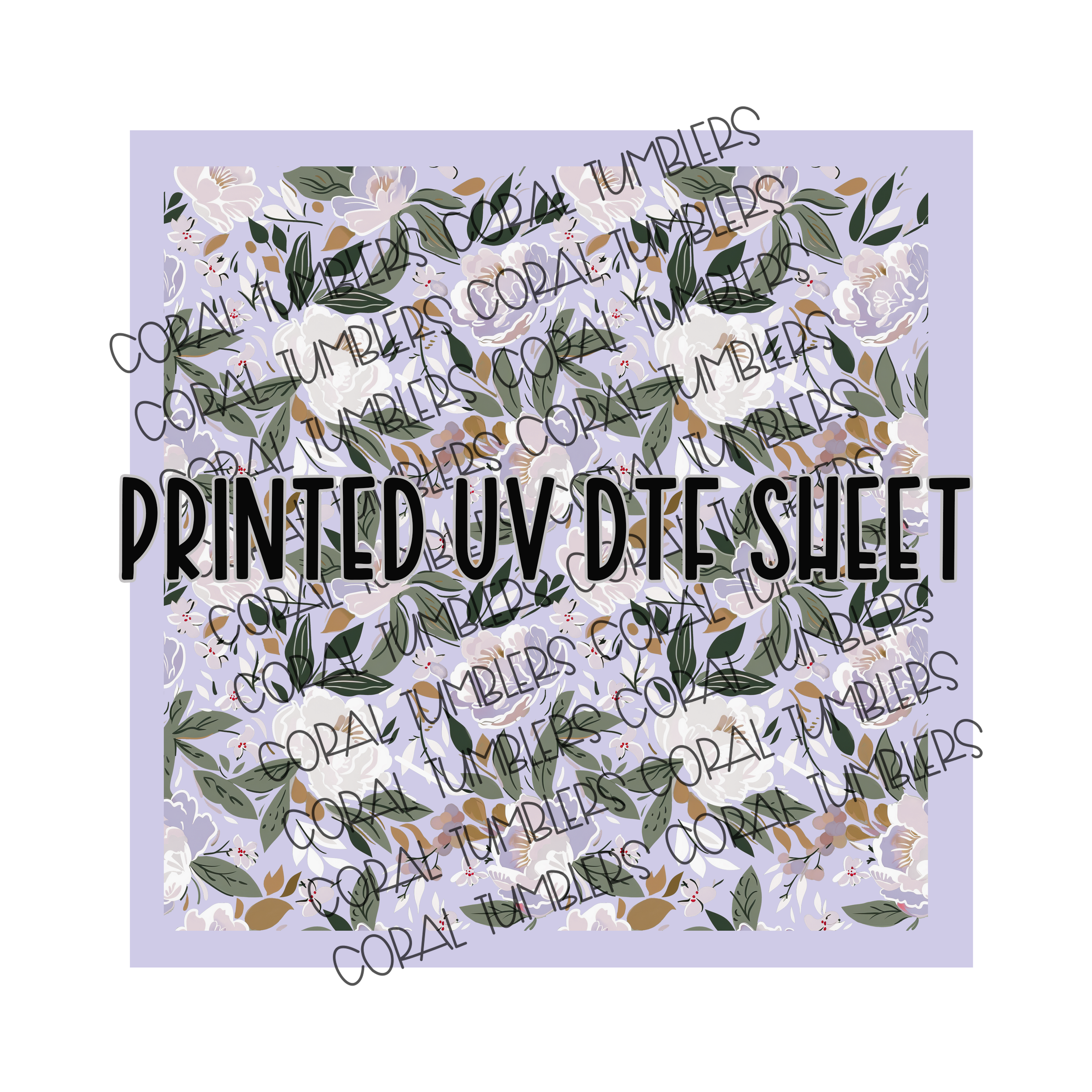 Gardenia Garden Lilac UV DTF Sheet