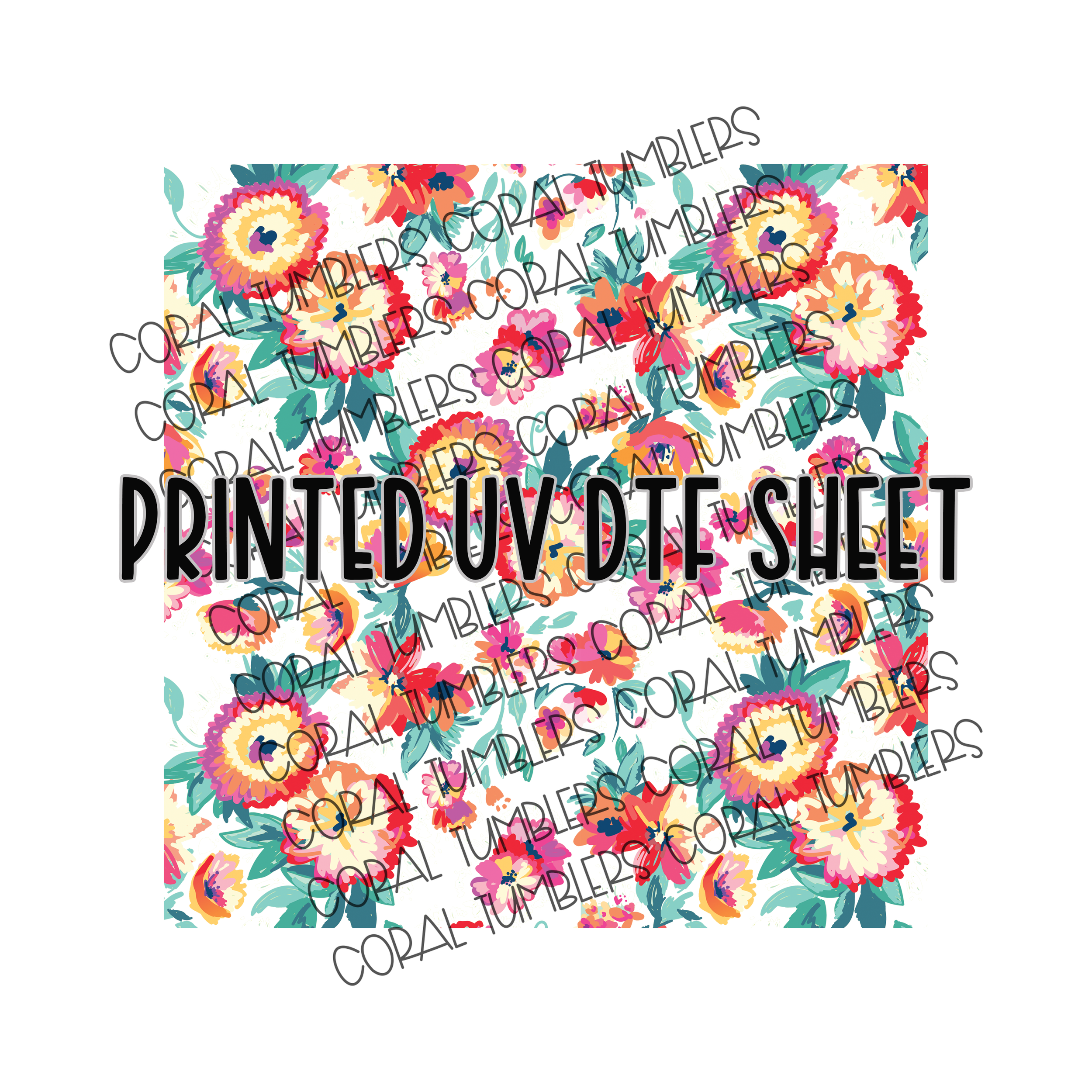 Fiesta Floral UV DTF Sheet