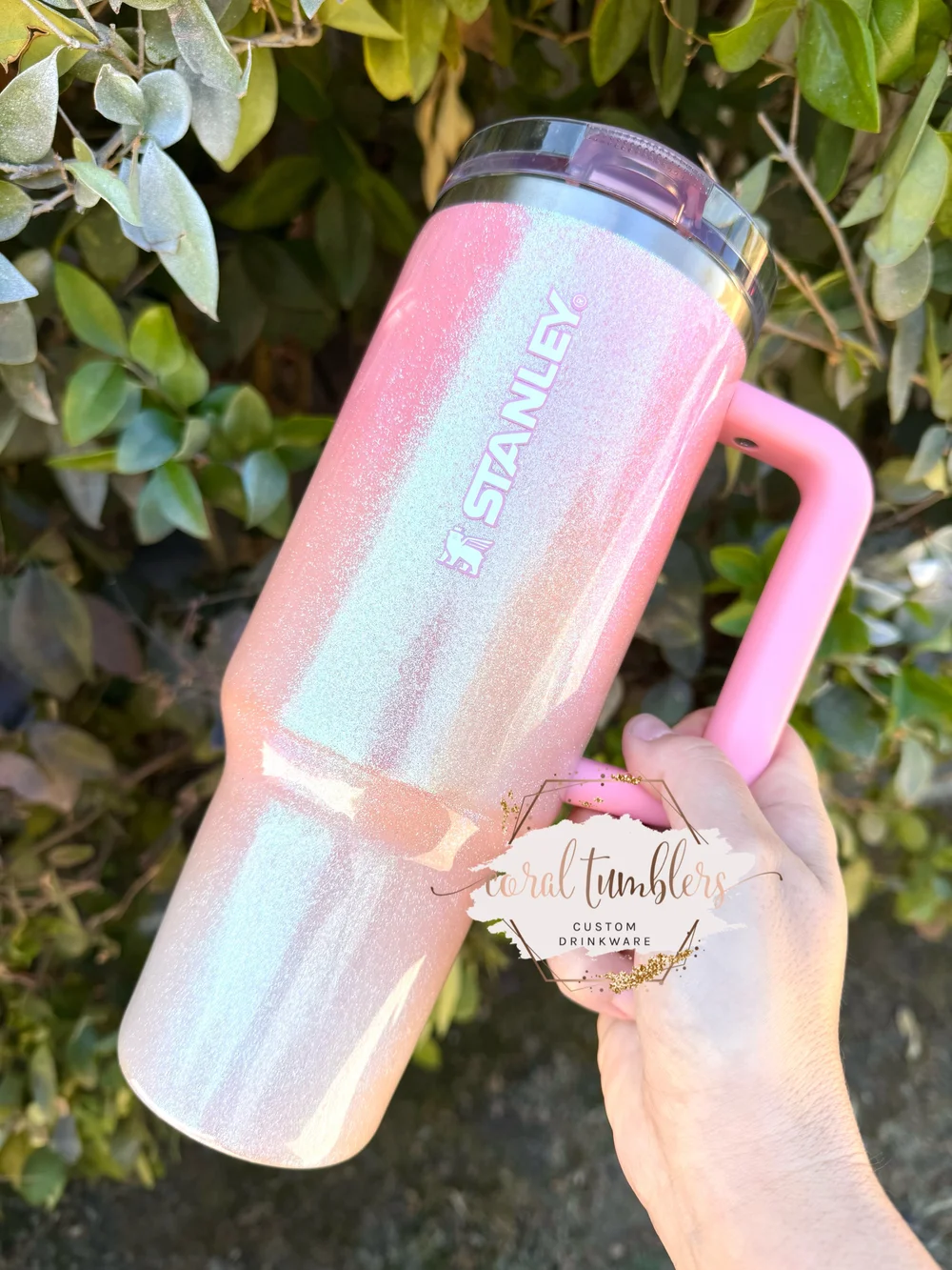 Opal Glitter Pink Mesa Sunset Stanley  Coral Tumblers