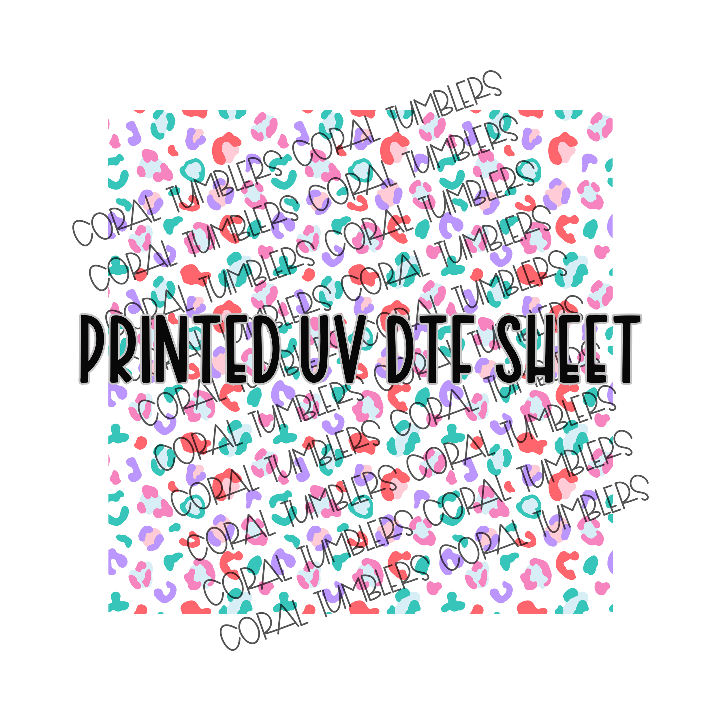 Bright Leopard Colors UV DTF Sheet