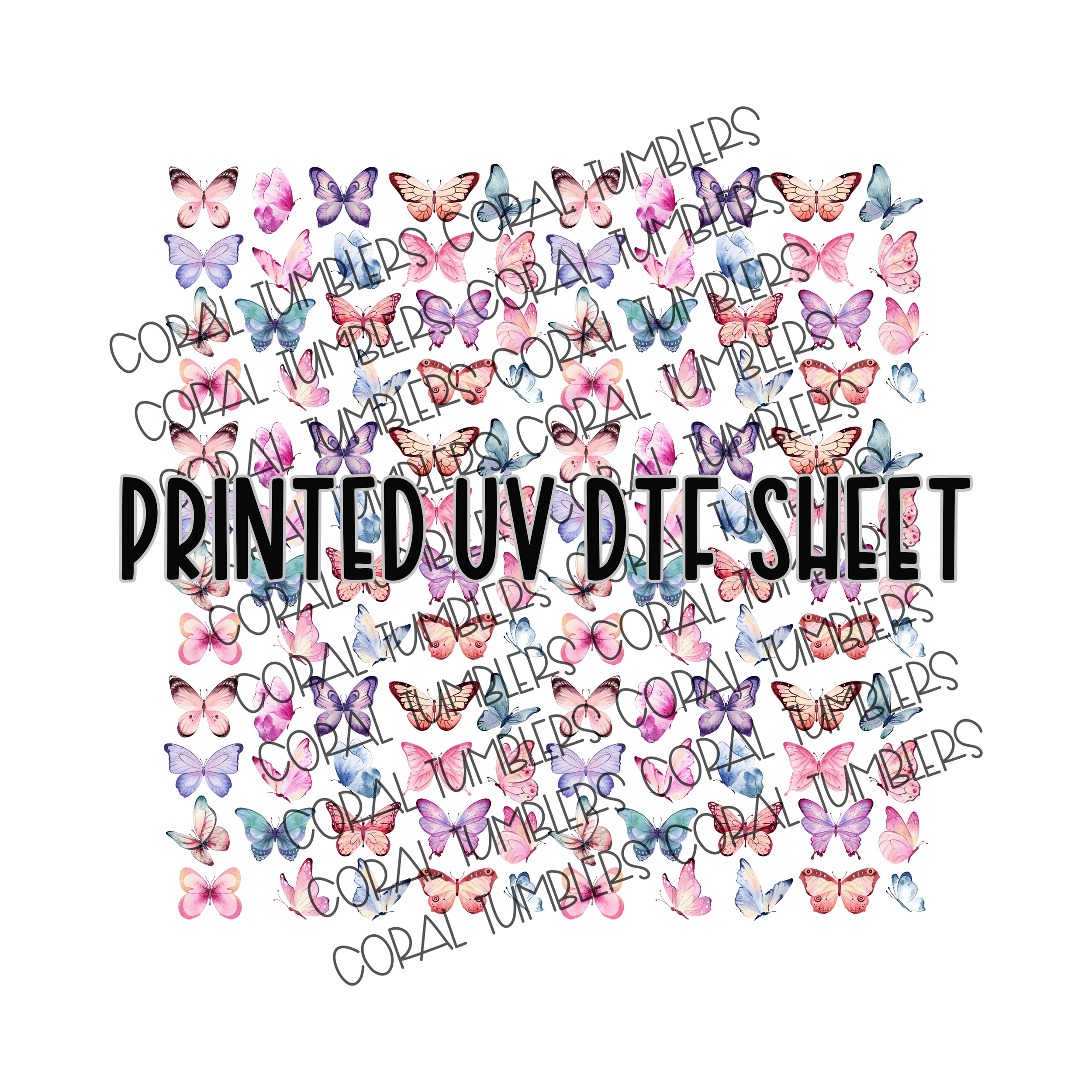 Butterfly Pastels UV DTF Sheet