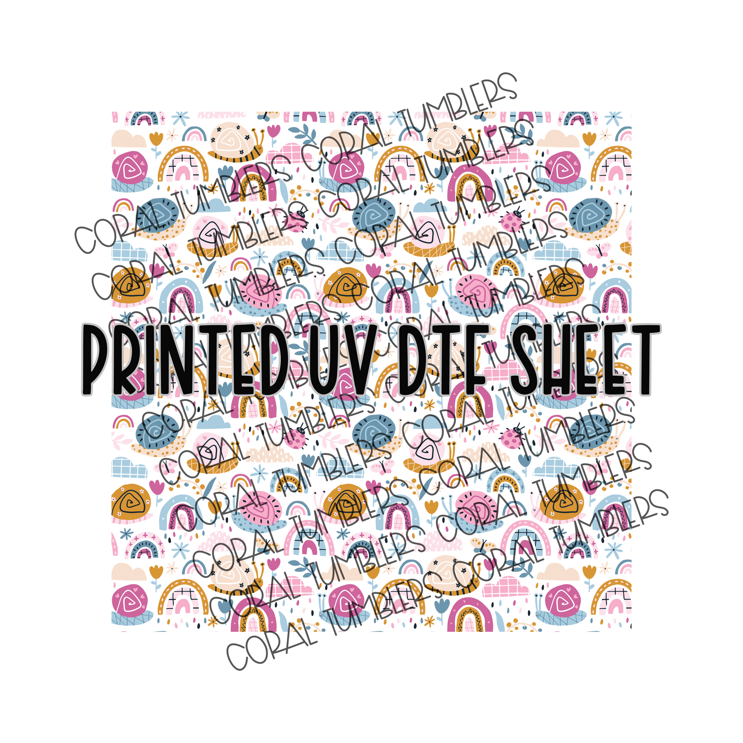 Raining Snails UV DTF Sheet