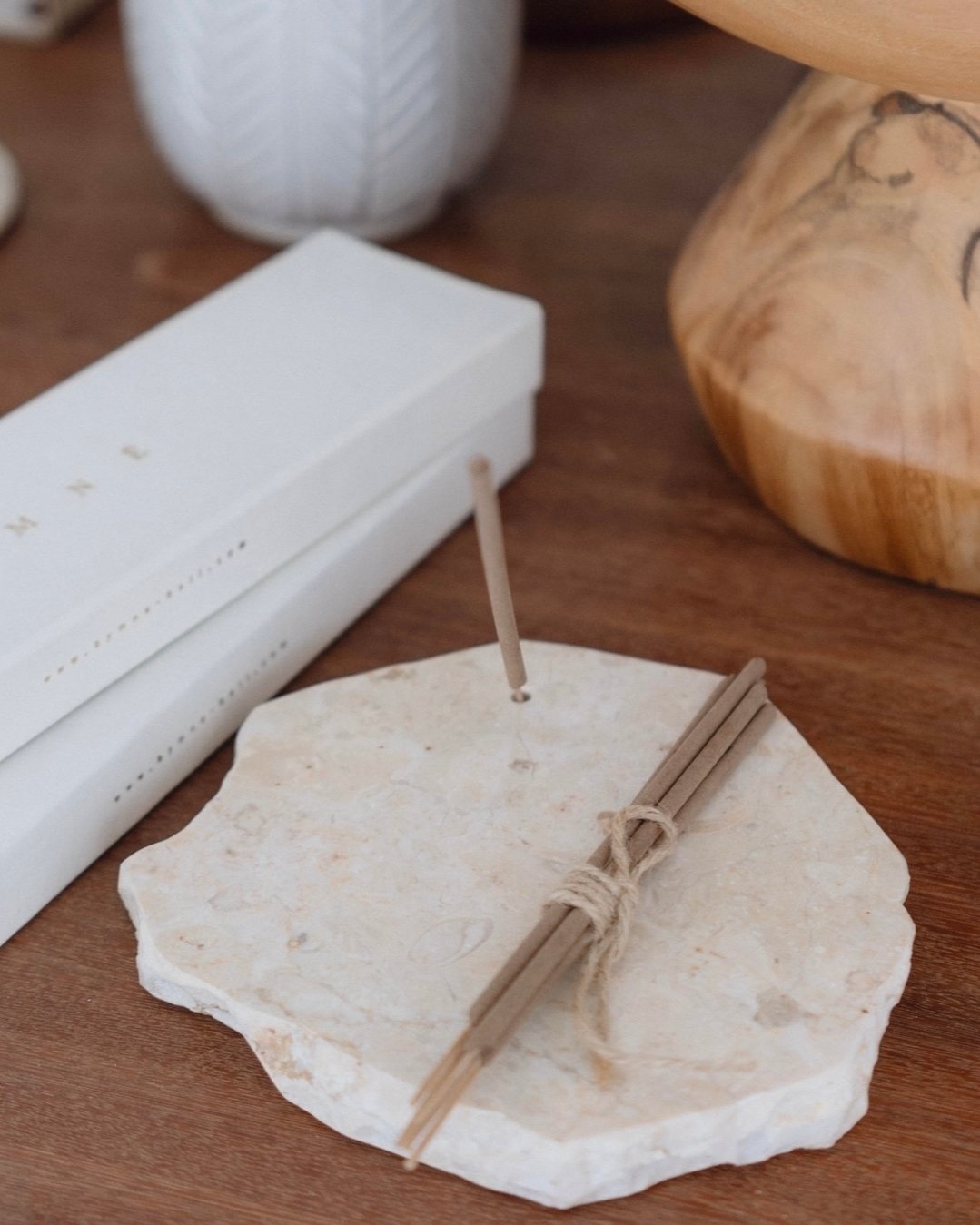 Discover the allure of our marble incense holder, elevating any space with its timeless elegance.