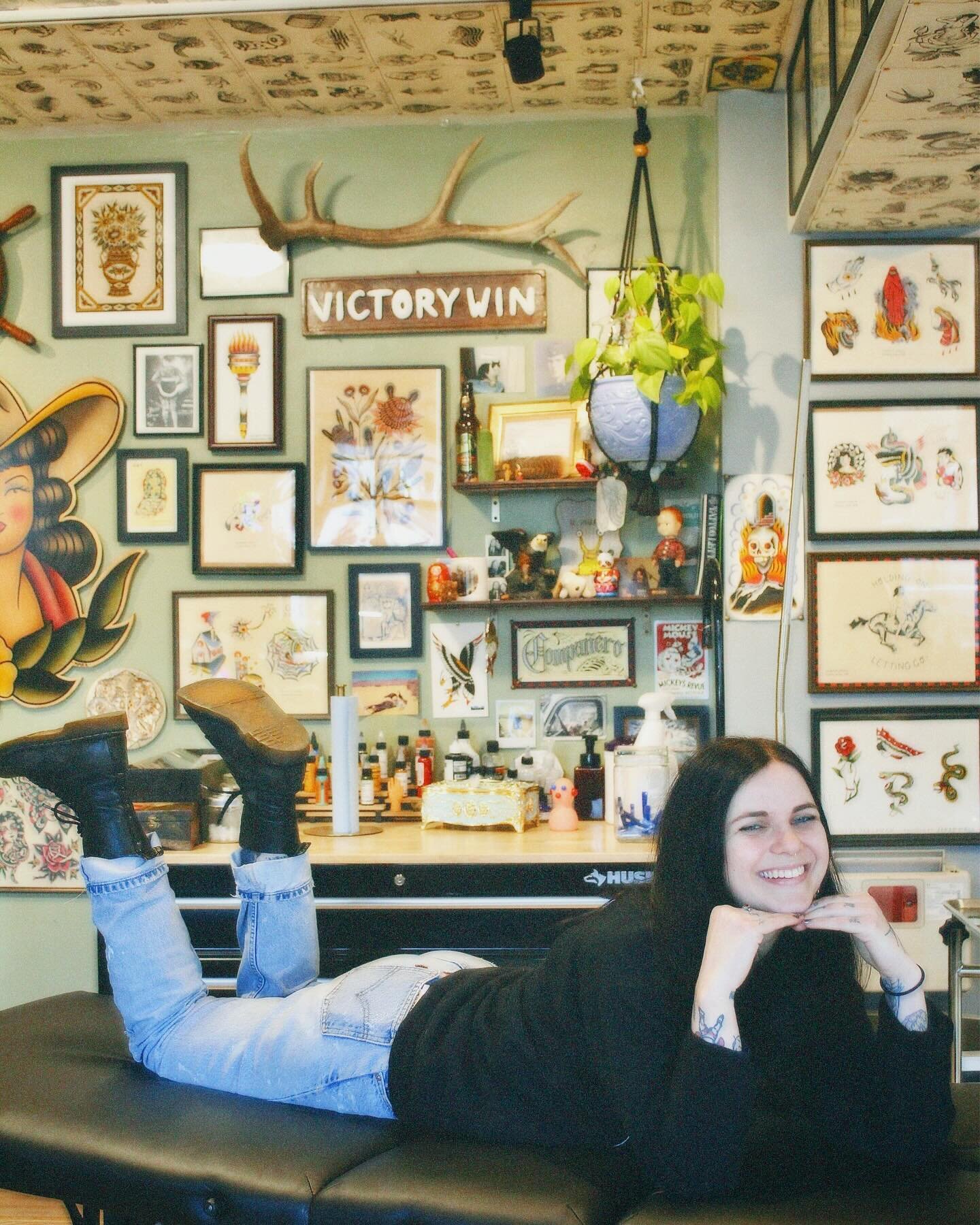Meet the artist!

This is our goofy pal, Sarah Hall. She&rsquo;s been tattooing for about five years now. She leans into the &ldquo;bold will hold&rdquo; ideology. She loves American traditional while admiring elements of European traditional. She&rs