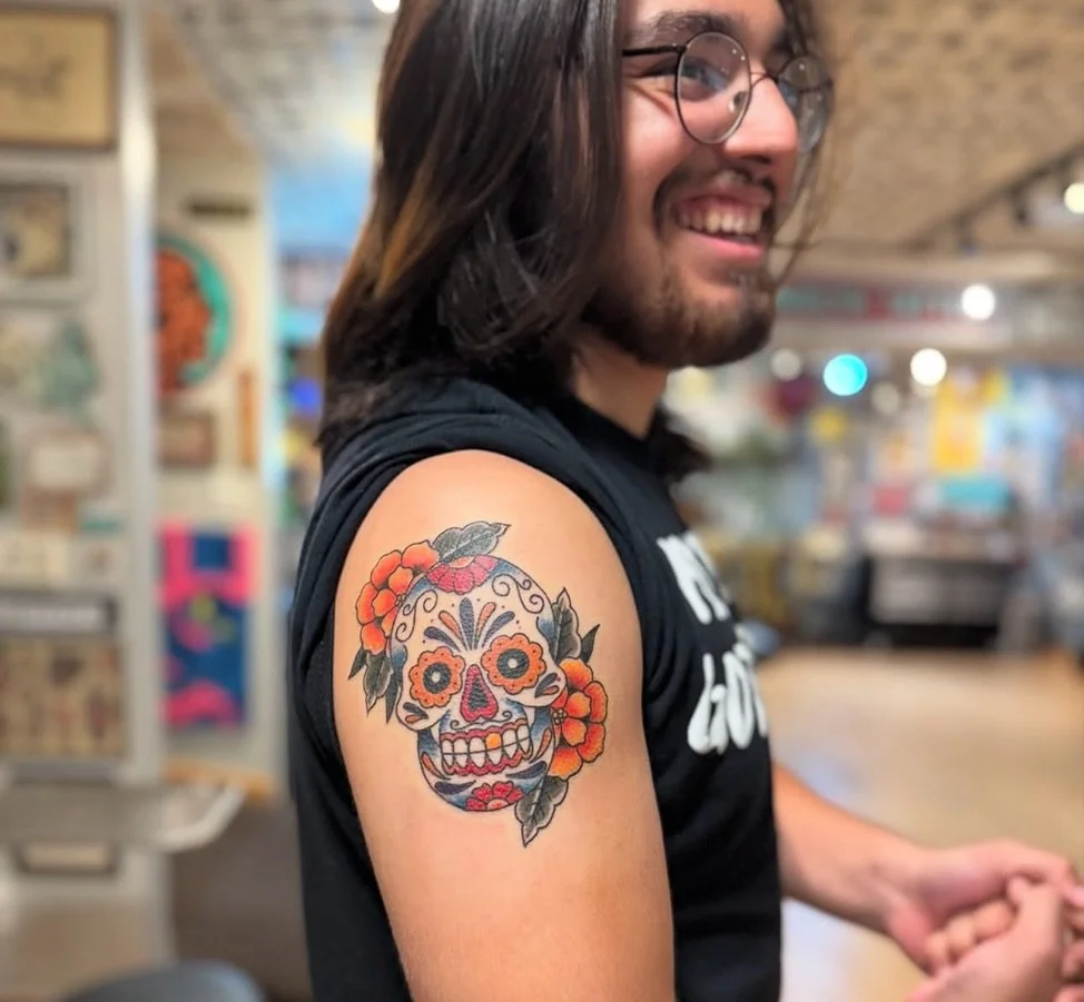 @jakeacreetattoos coming in with this first tattoo for his client. First tattoos are always an honor to do so thanks for coming through our shop for your first. Welcome to the club!

Come get your first tattoo in the shop, we have a bell you get to r
