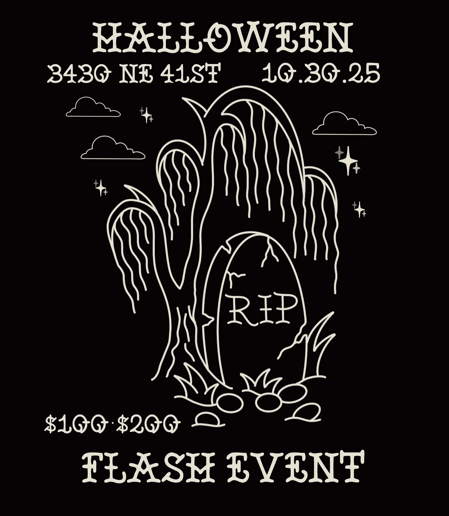 🎃Announcement🎃: Everyone loves Good News! So here’s some good news for you all. We are having a flash event here in shop on 10/30. There will be some Halloween/spooky themed flash to choose from in shop. First come first served we will be her