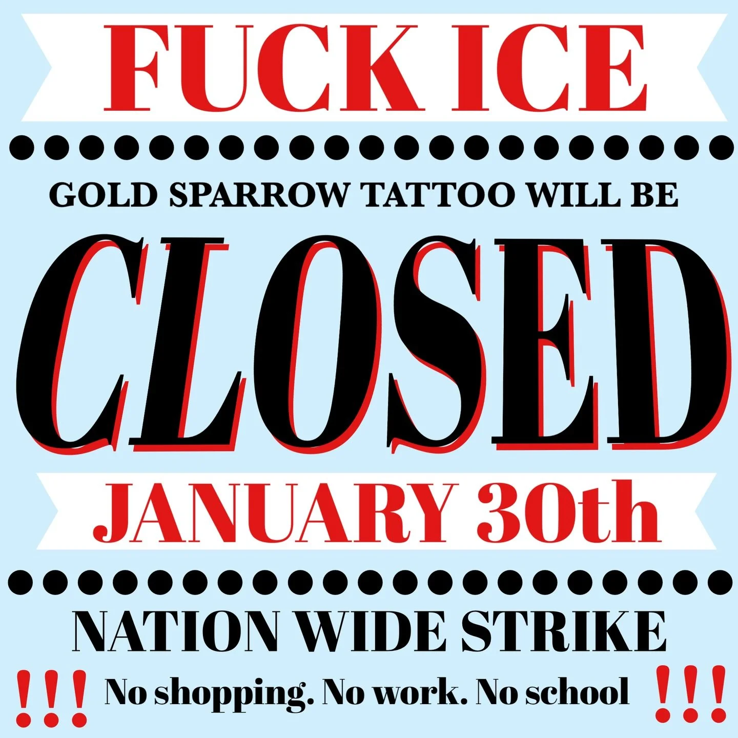 The past weeks have been especially heavy for our community. In response to ongoing federal immigration enforcement actions and the deaths of Minnesotans at the hands of U.S. Immigration and Customs Enforcement (ICE), Gold Sparrow will be closed on J