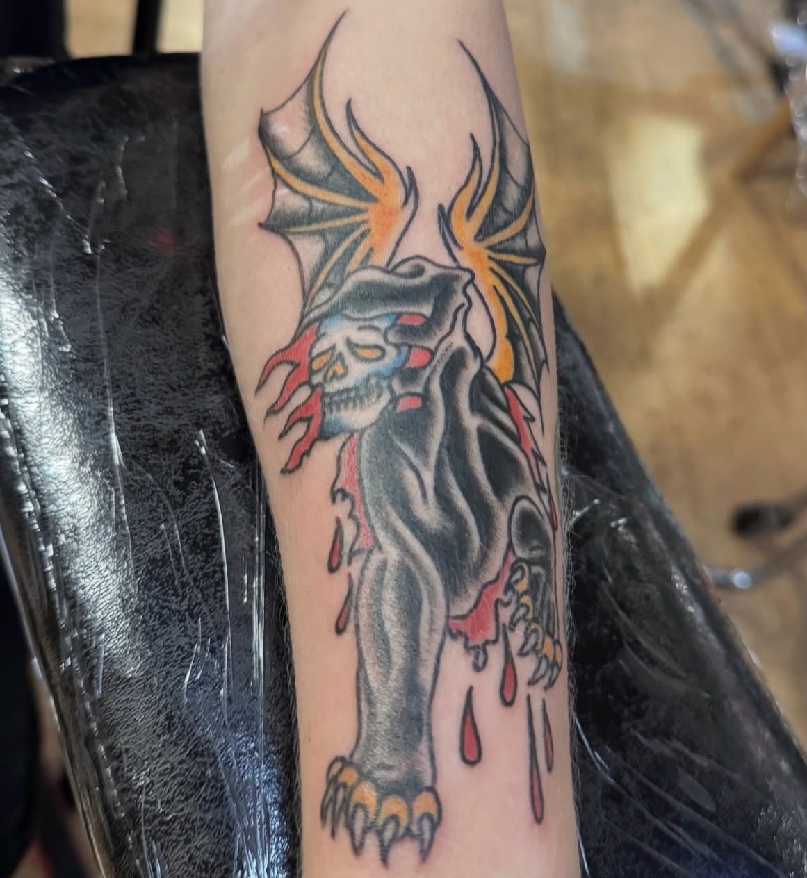 Reapers are cool, panthers are cool, combined are even cooler! Tattoo done by @jakeacreetattoos 

To schedule with Jake go to his page and send him a DM