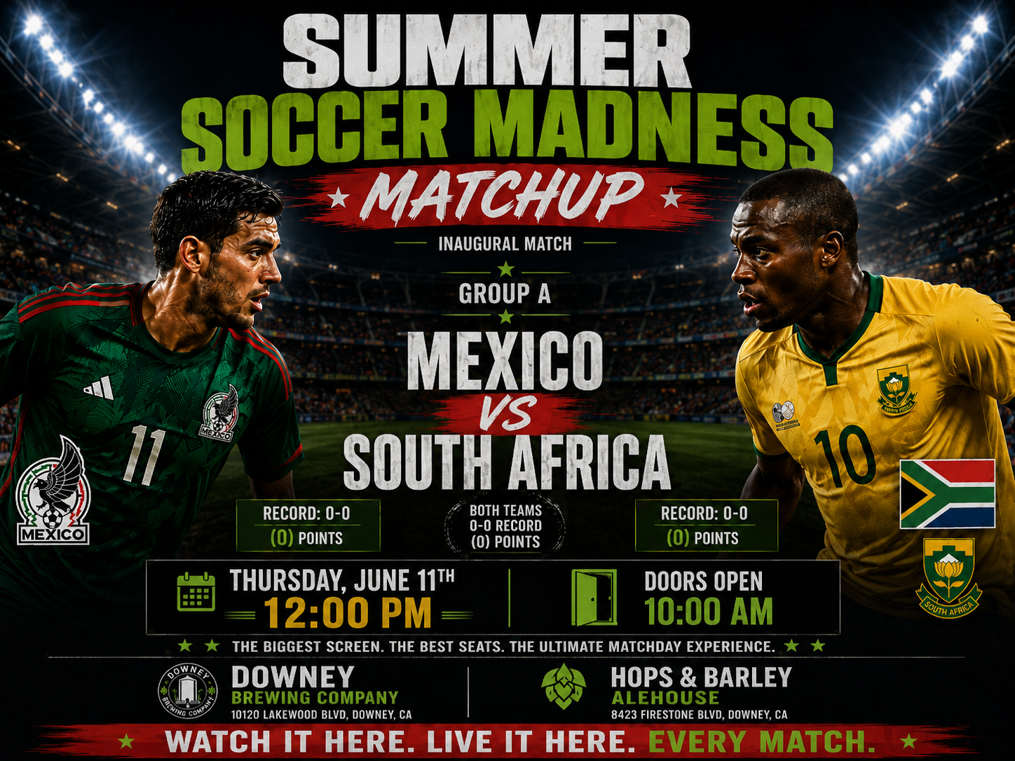 Mexico vs South Africa Poster