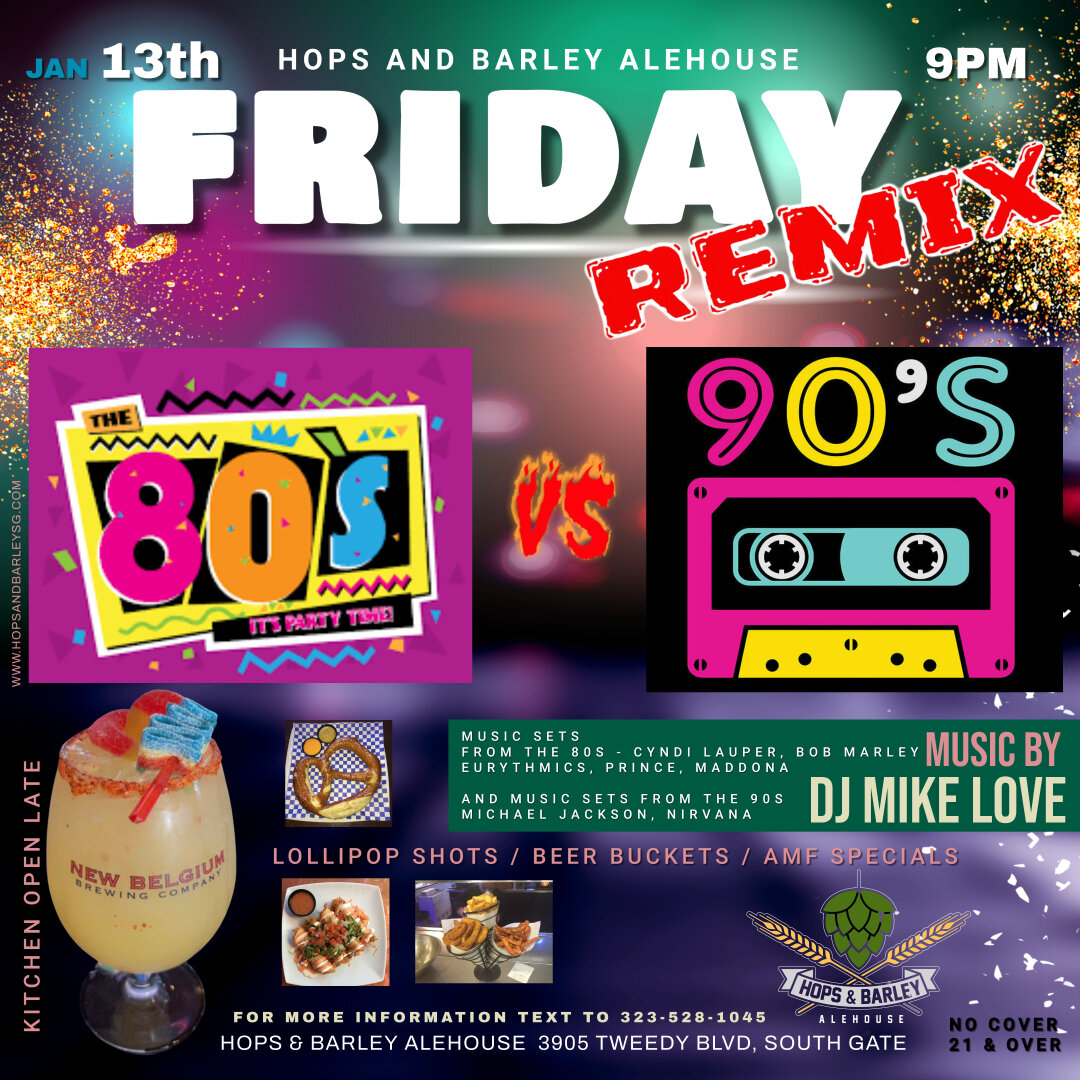 Catch @djmikelove this Friday Night as he plays sets of 80's and 90's Music for your enjoyment.  Which decade was best? Let's find out.
Music starts at 9pm and we party until 1am. Rain or Shine!
#fridayfun #fridaymood #fridaynight #fridaythe13th #fri