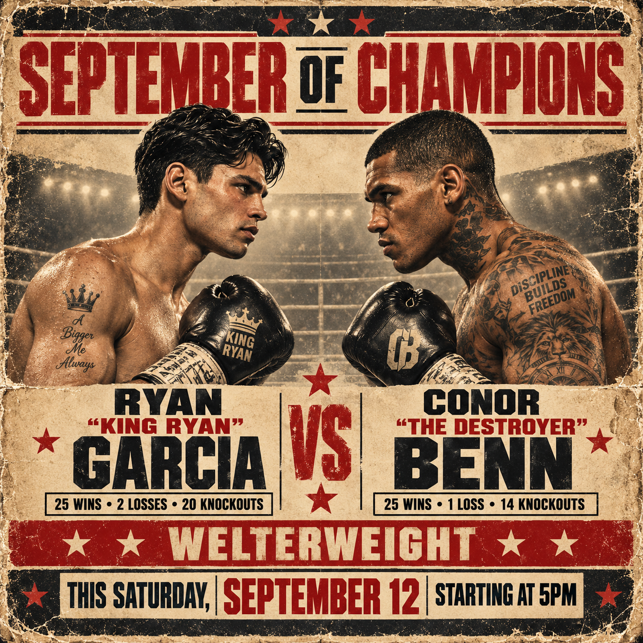 Zuffa Boxing- Garcia vs Benn Poster
