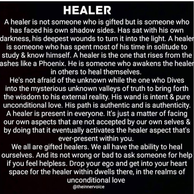 This lights me up all over! Thank you @oracleofyoursoul for posting this. 

#youareyourgreatesthealer #everyoneisahealer #intuitivecoach #iamlove #healer