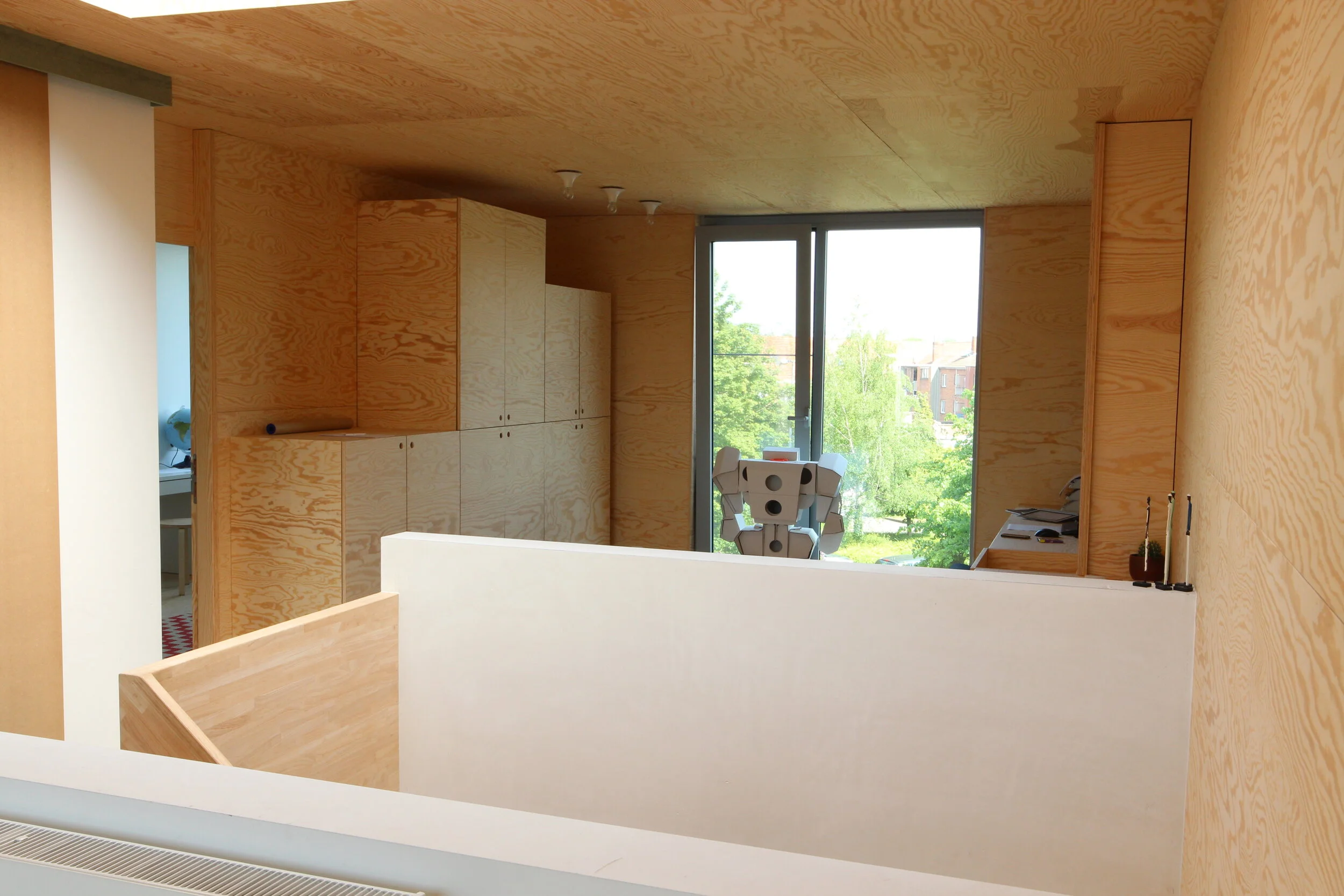 Houten binnenafwerking uitbreiding woning Ankerslaan