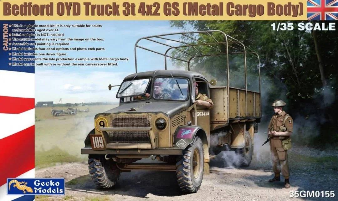 Gecko 35GM0155 1/35 BEDFORD QYD Truck 3 ton 4×2 GS Metal Body