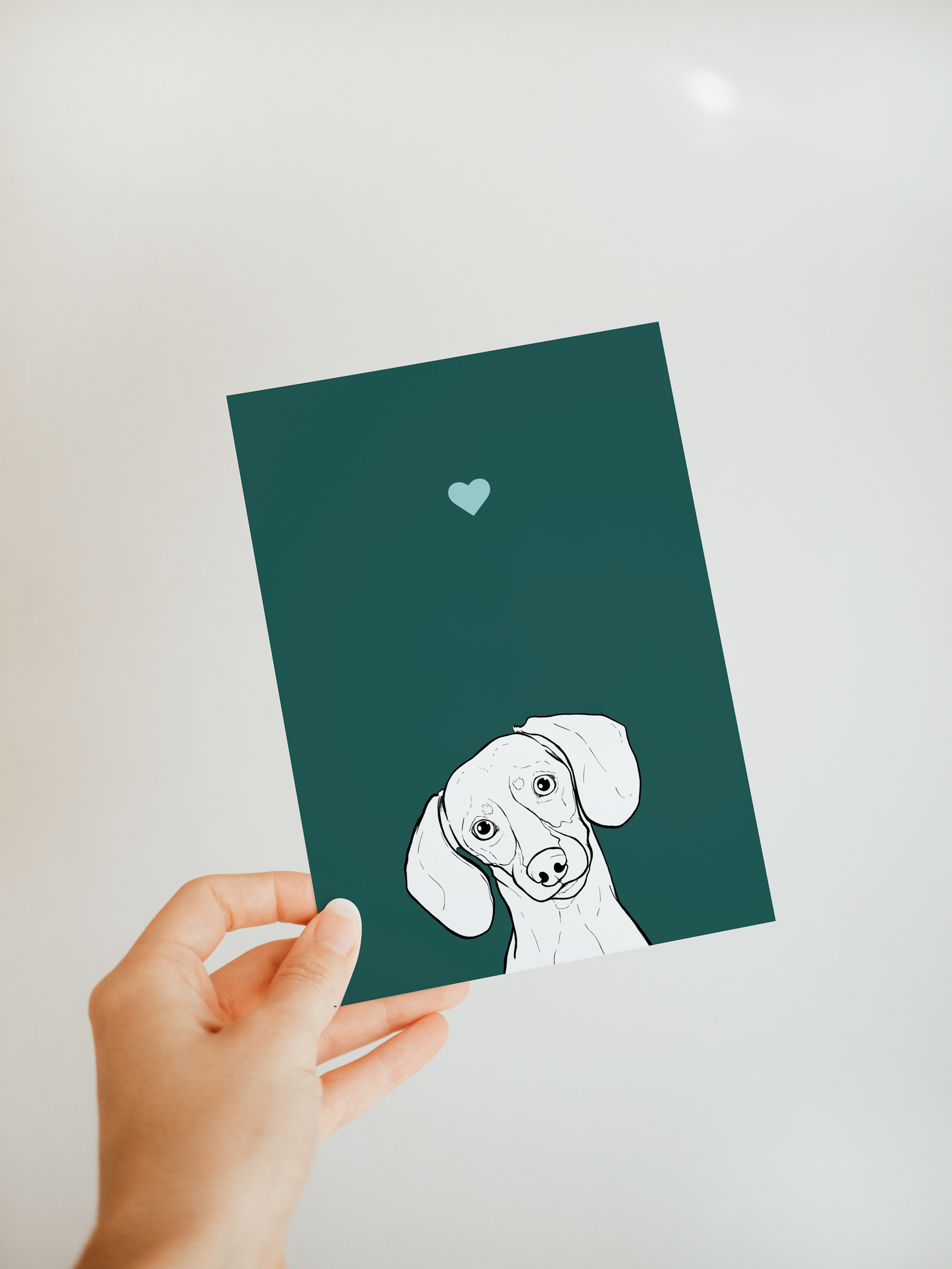 Miniature Dachshund A6 Card