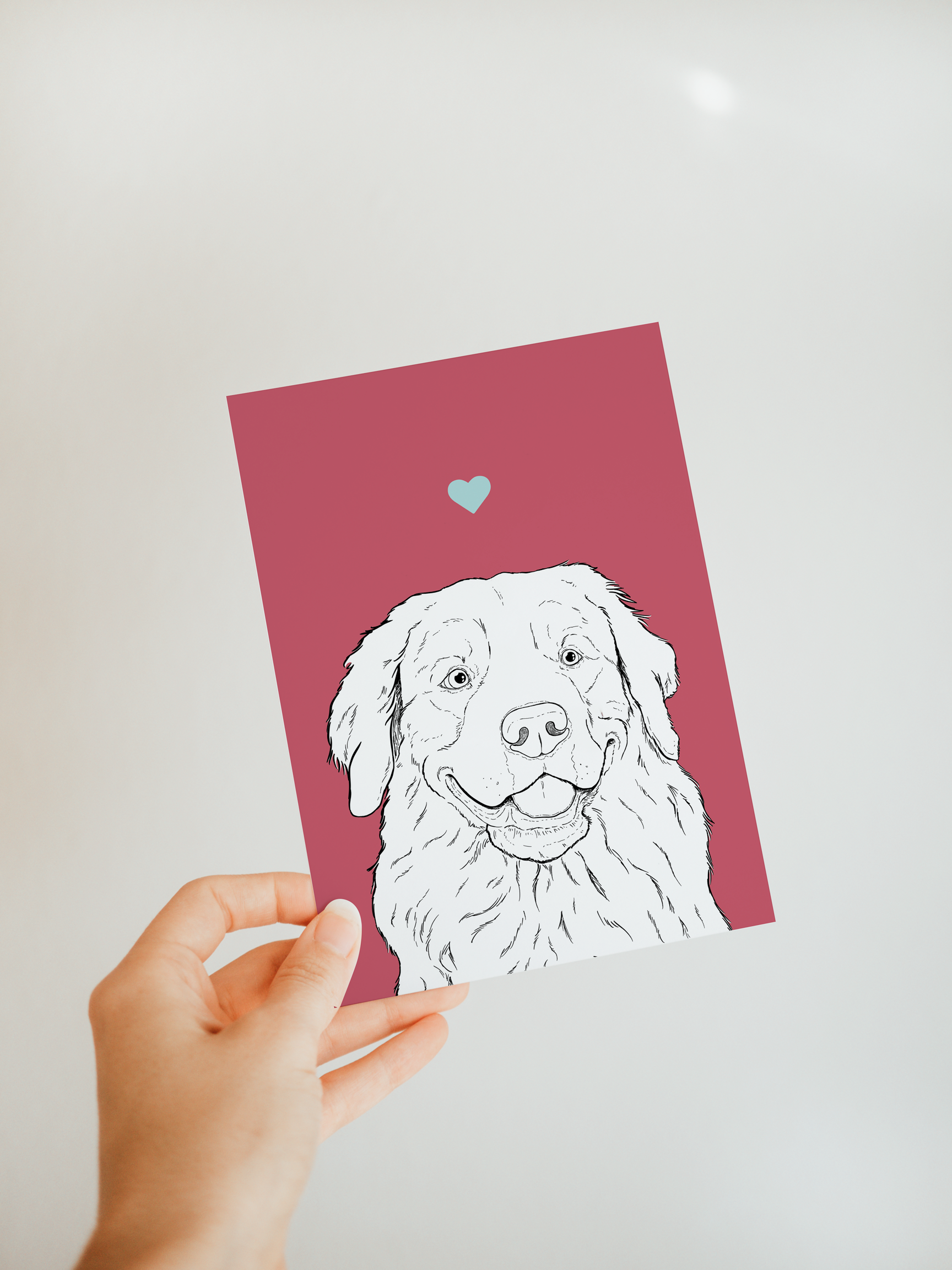 Golden Retriever A6 Card