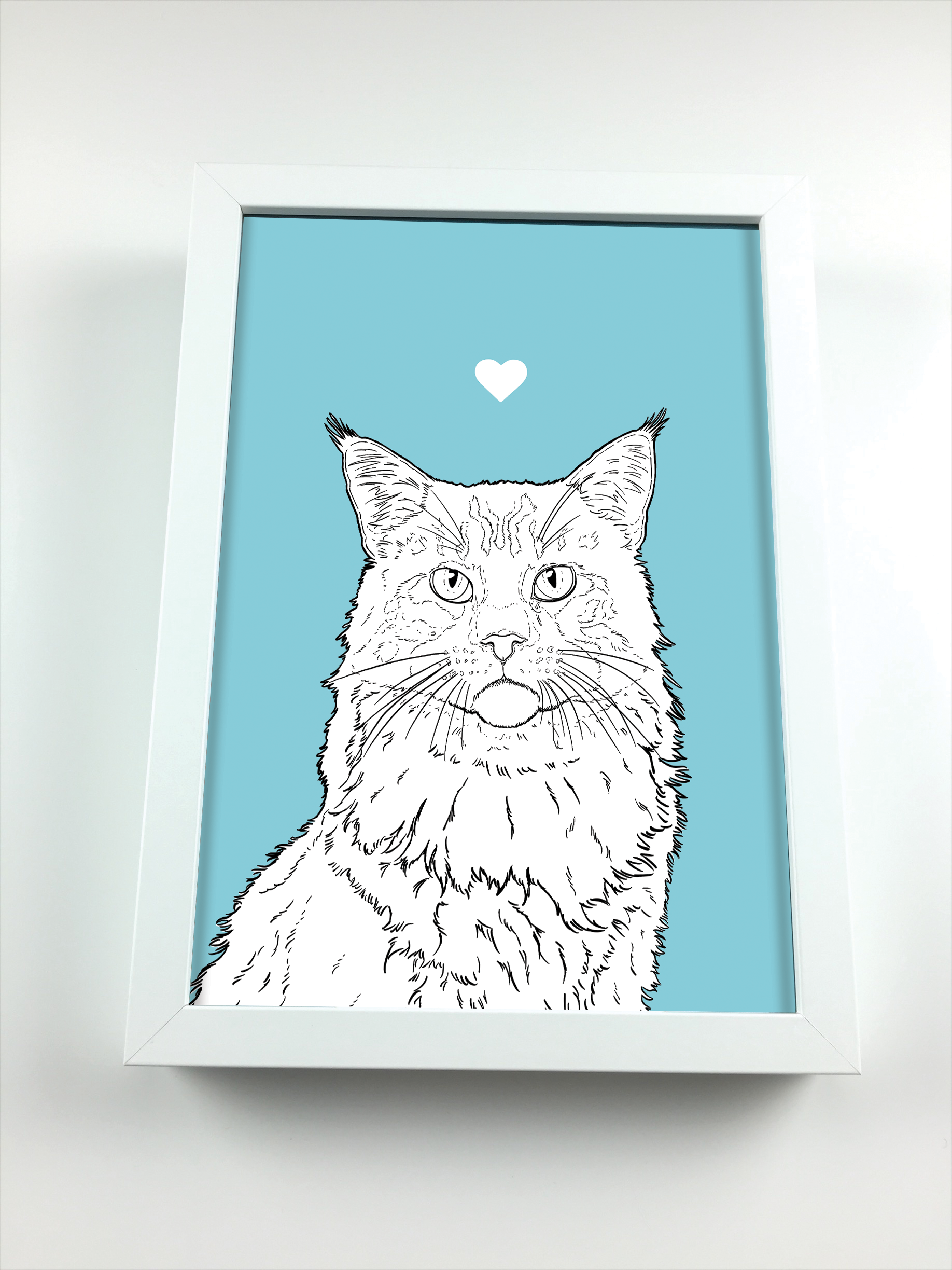 Maine Coon Cat A4 Print
