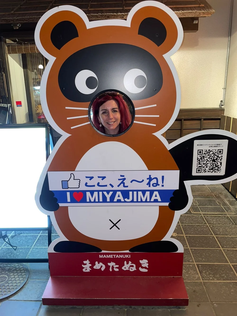 Beaver face-in-hole prop in Miyajima!