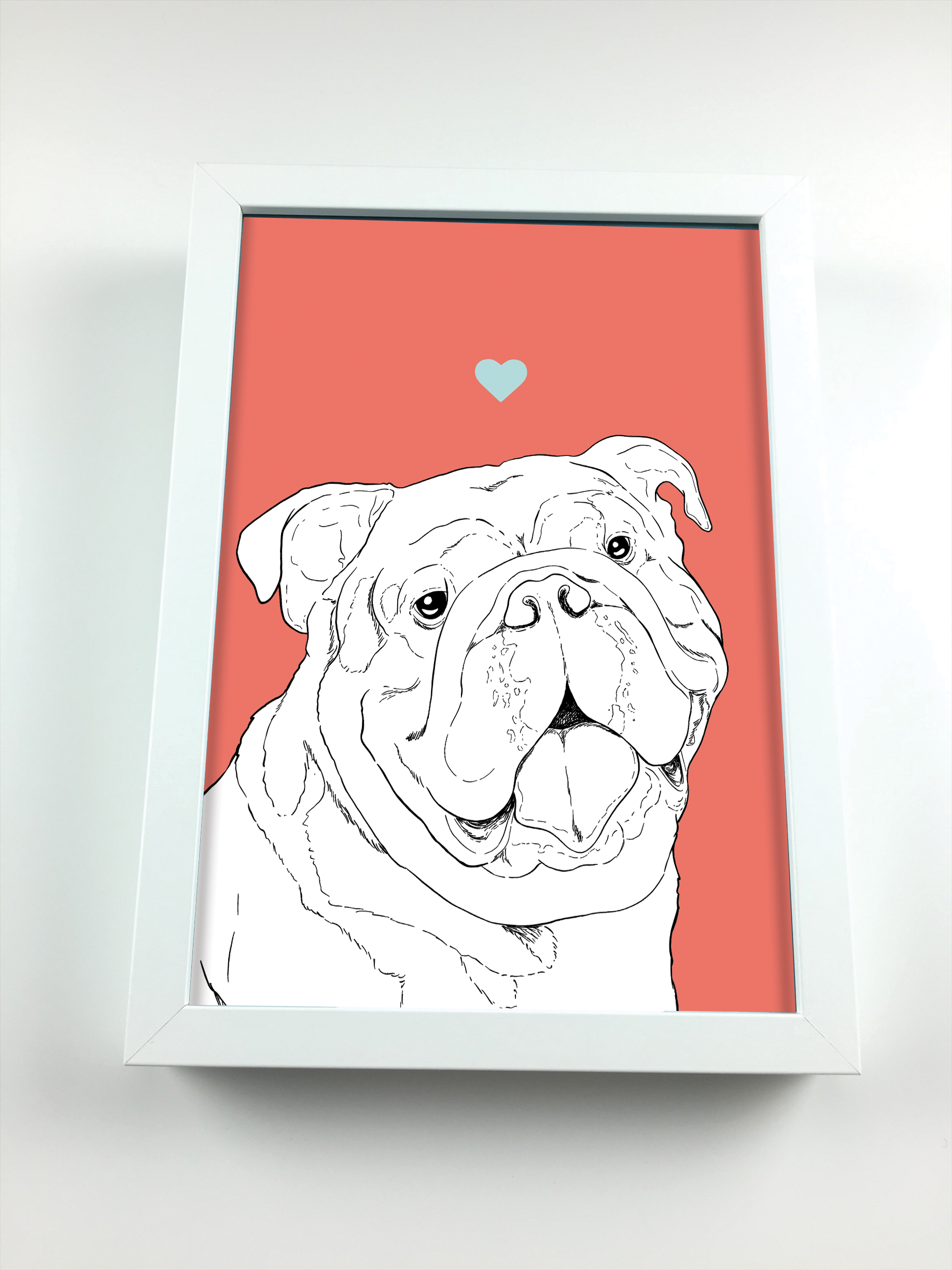 British Bulldog A4 Print