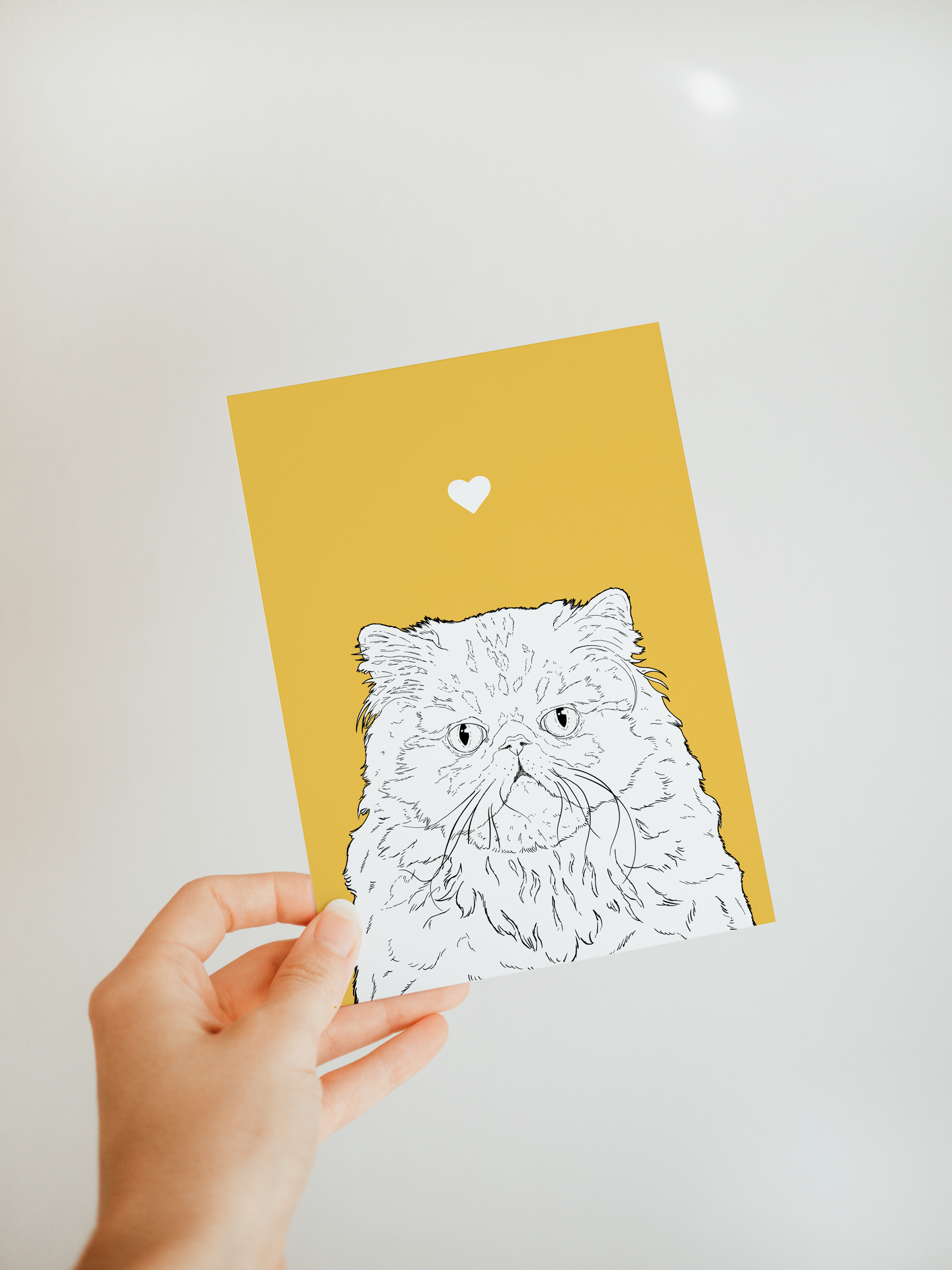 Persian Cat A6 Card