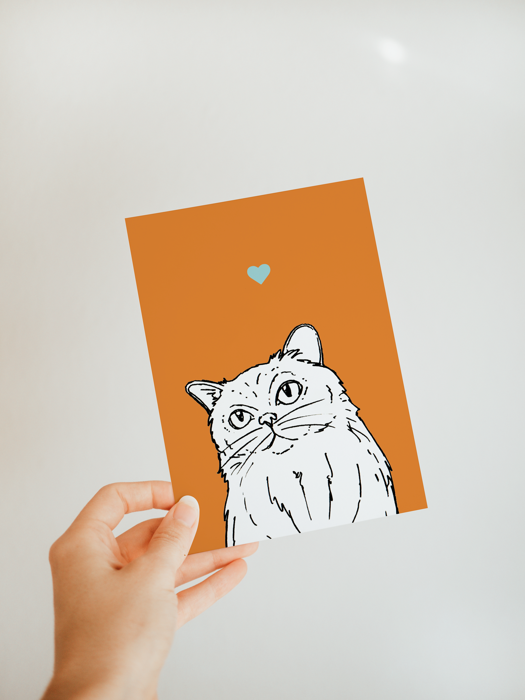 Fluffy Cat A6 Card