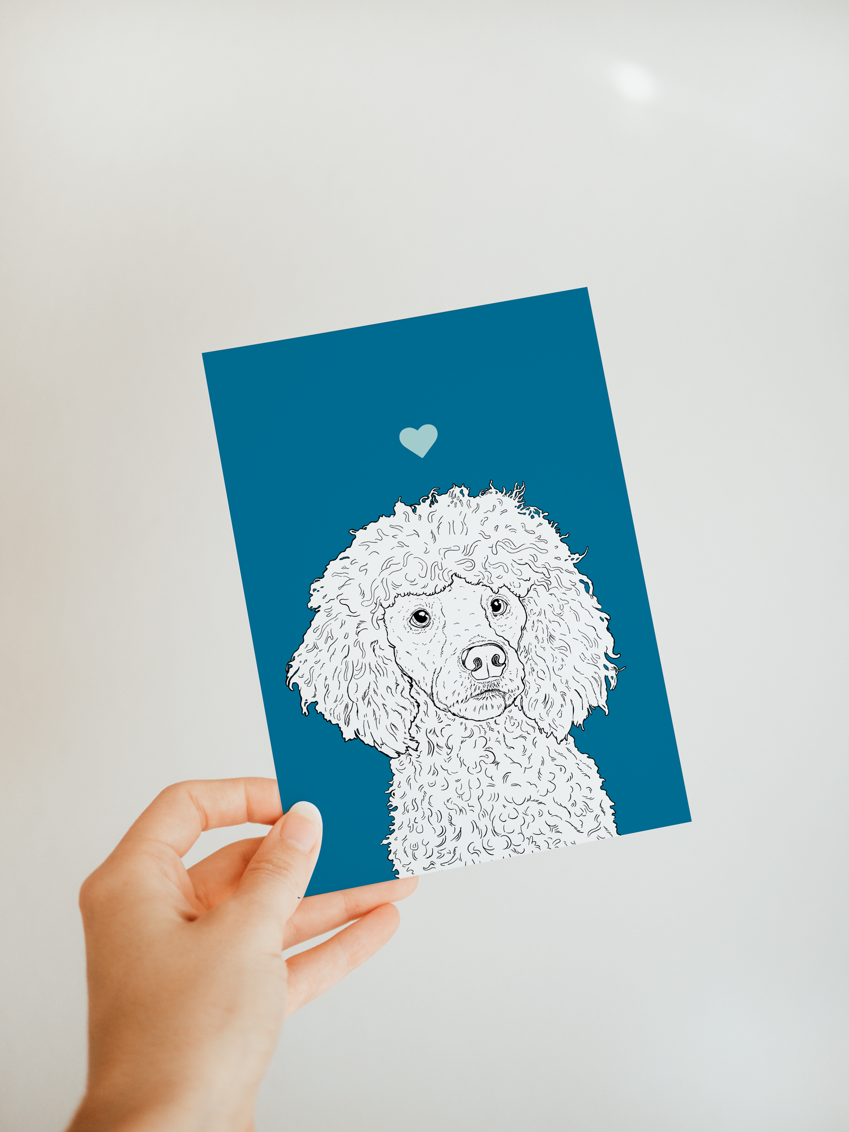 Poodle A6 Card