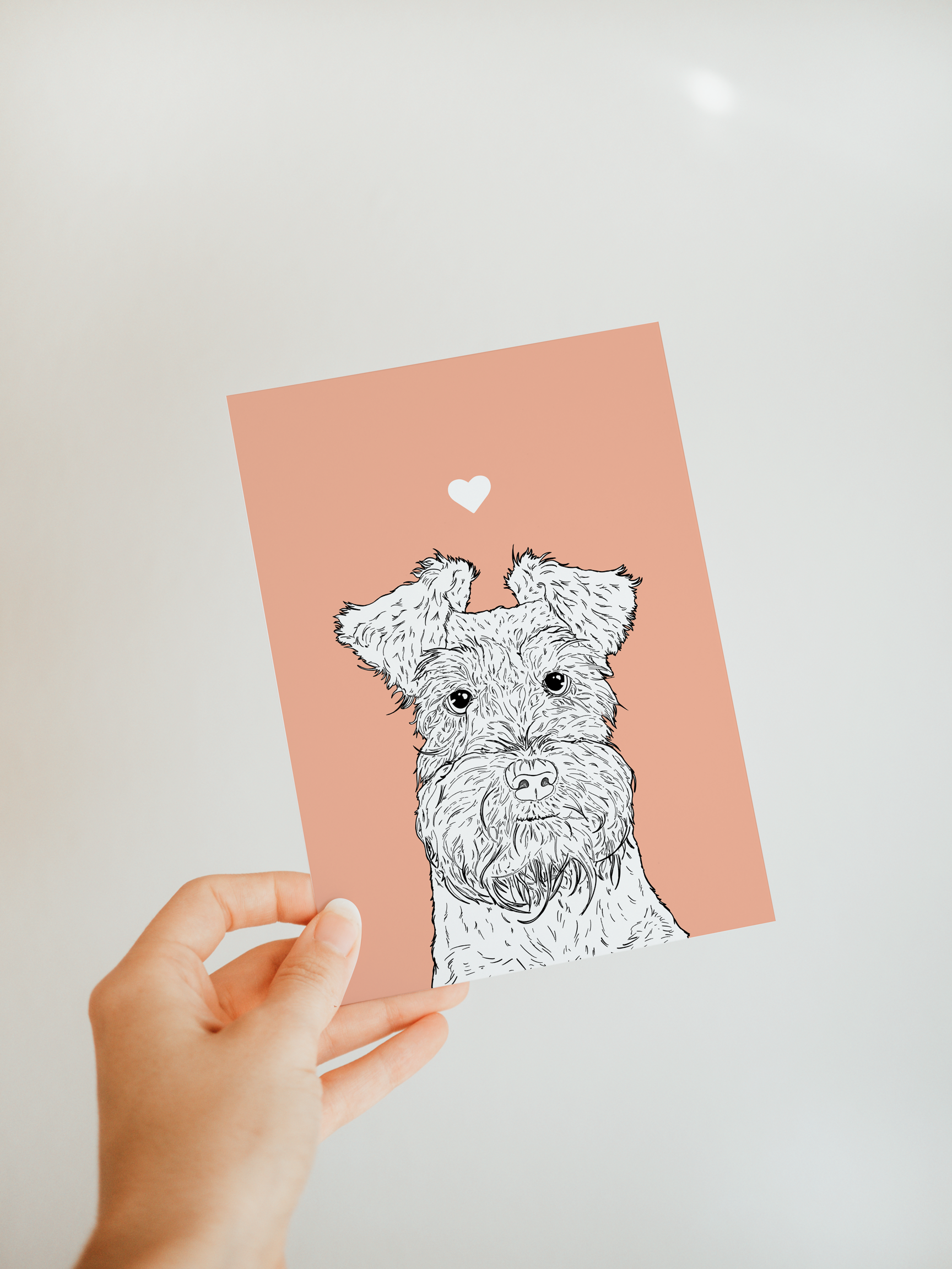 Miniature Schnauzer A6 Card