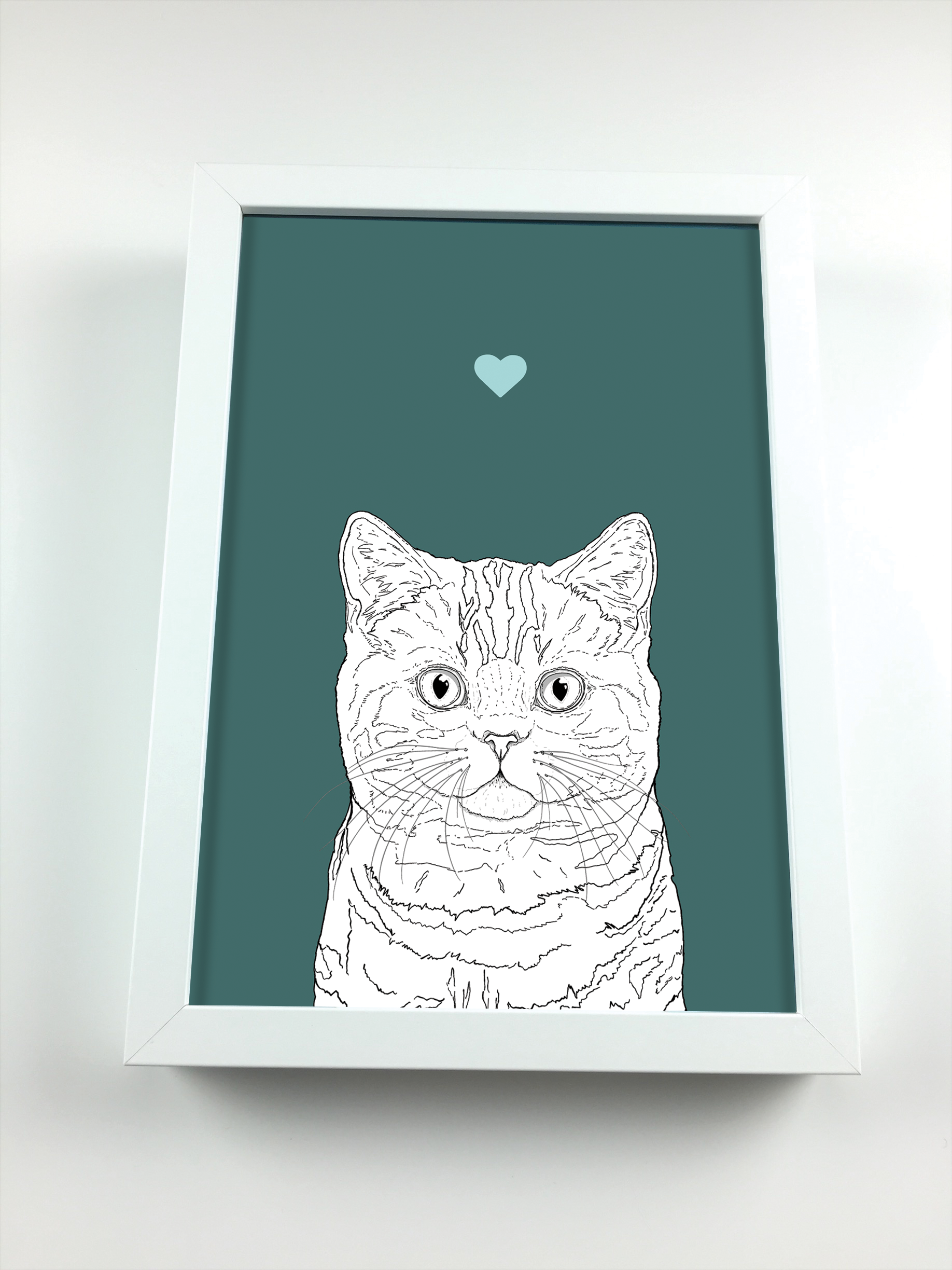 Moggie Cat A4 Print
