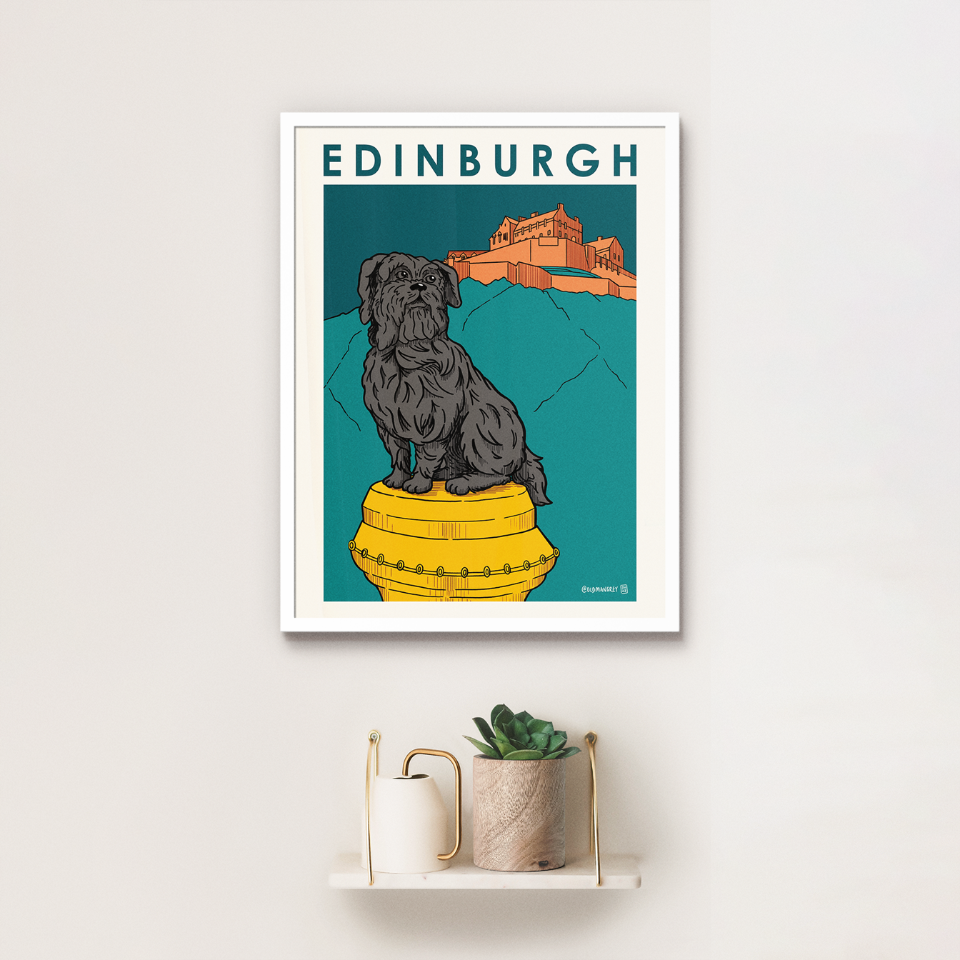 Greyfriars Bobby Edinburgh A4 Print