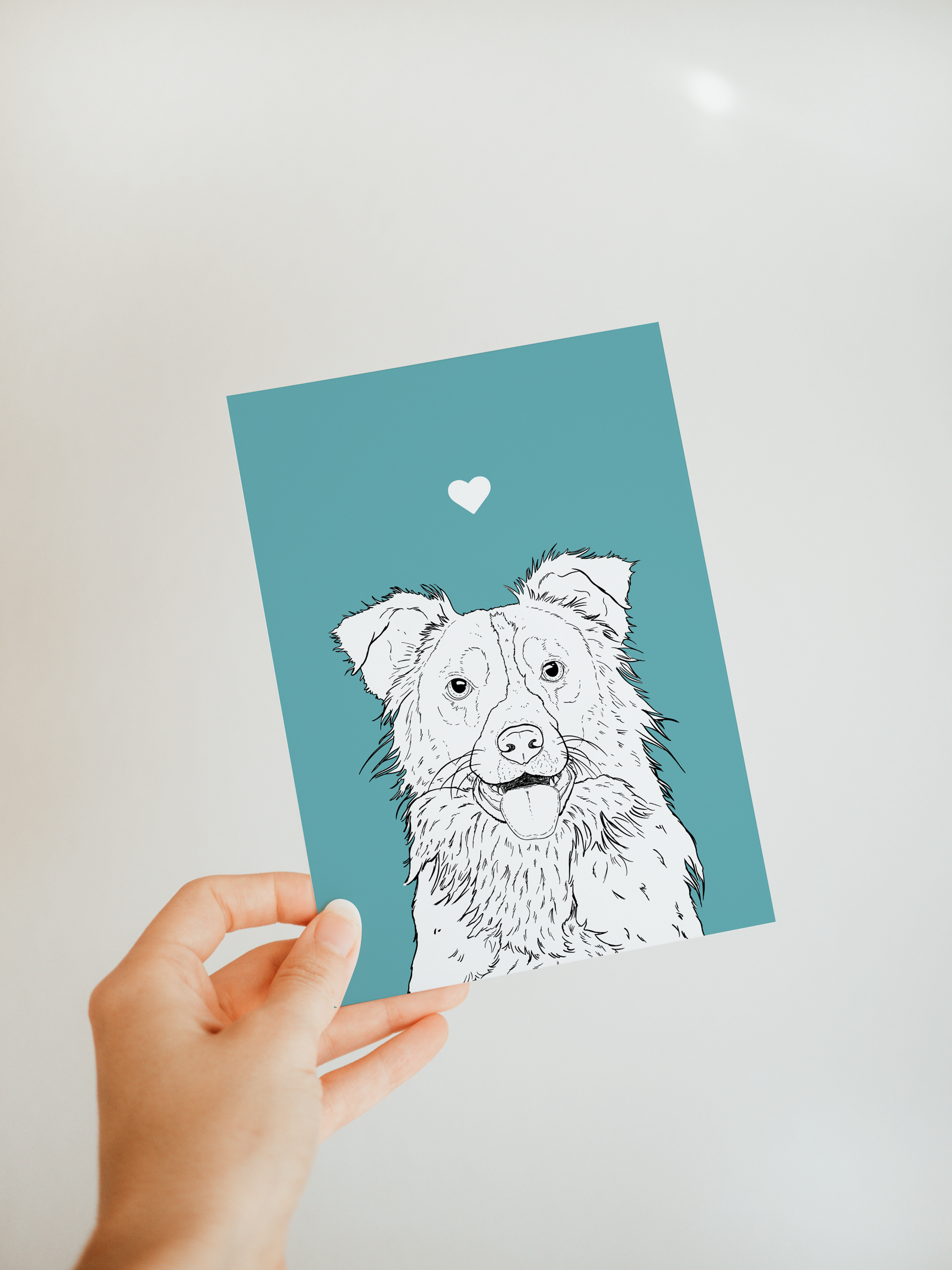 Border Collie A6 Card