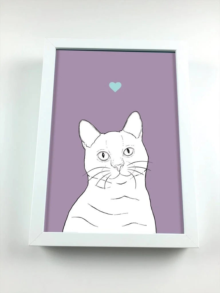 Shorthair Cat A4 Print