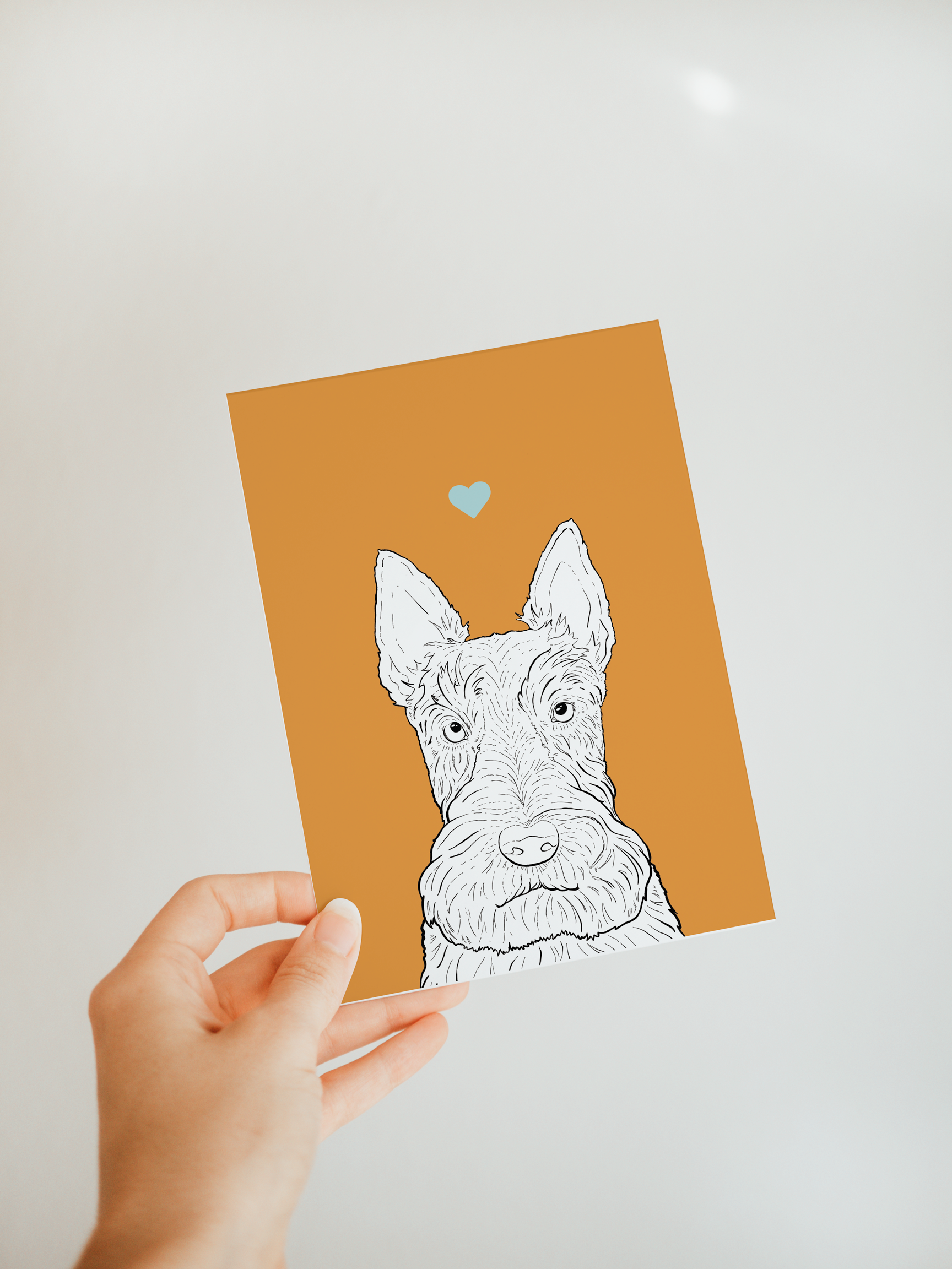 Scottie Dog A6 Card