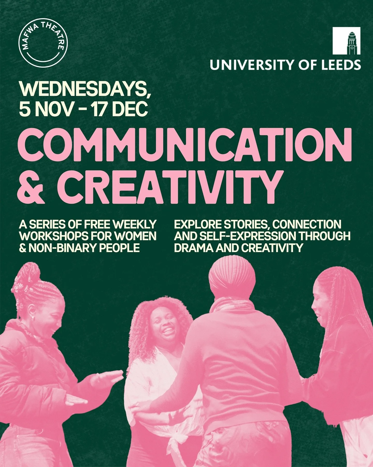 ✨You&rsquo;re invited: Communication &amp; Creativity workshops

Join us for a free series of weekly workshops at the University of Leeds exploring how people communicate and connect across cultures. 

🎭Through drama and creative activities, we&rsqu