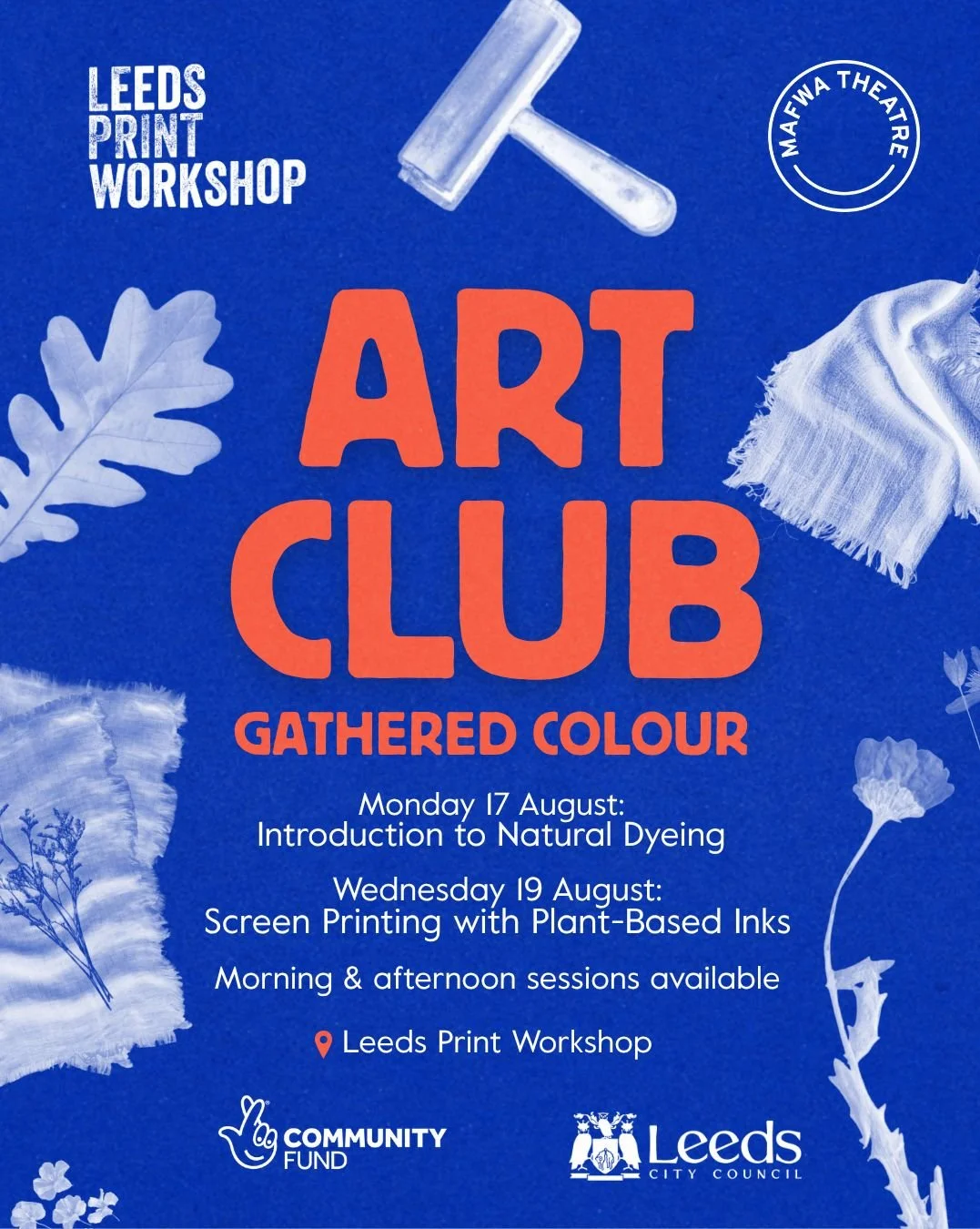 🎨 Art Club is back this August!

This August, we&rsquo;re teaming up with @leedsprintworkshop and @kirstiewilliamsprint for Gathered Colour, a special edition of Art Club exploring natural dyeing and screen printing.

Across two free hands-on worksh